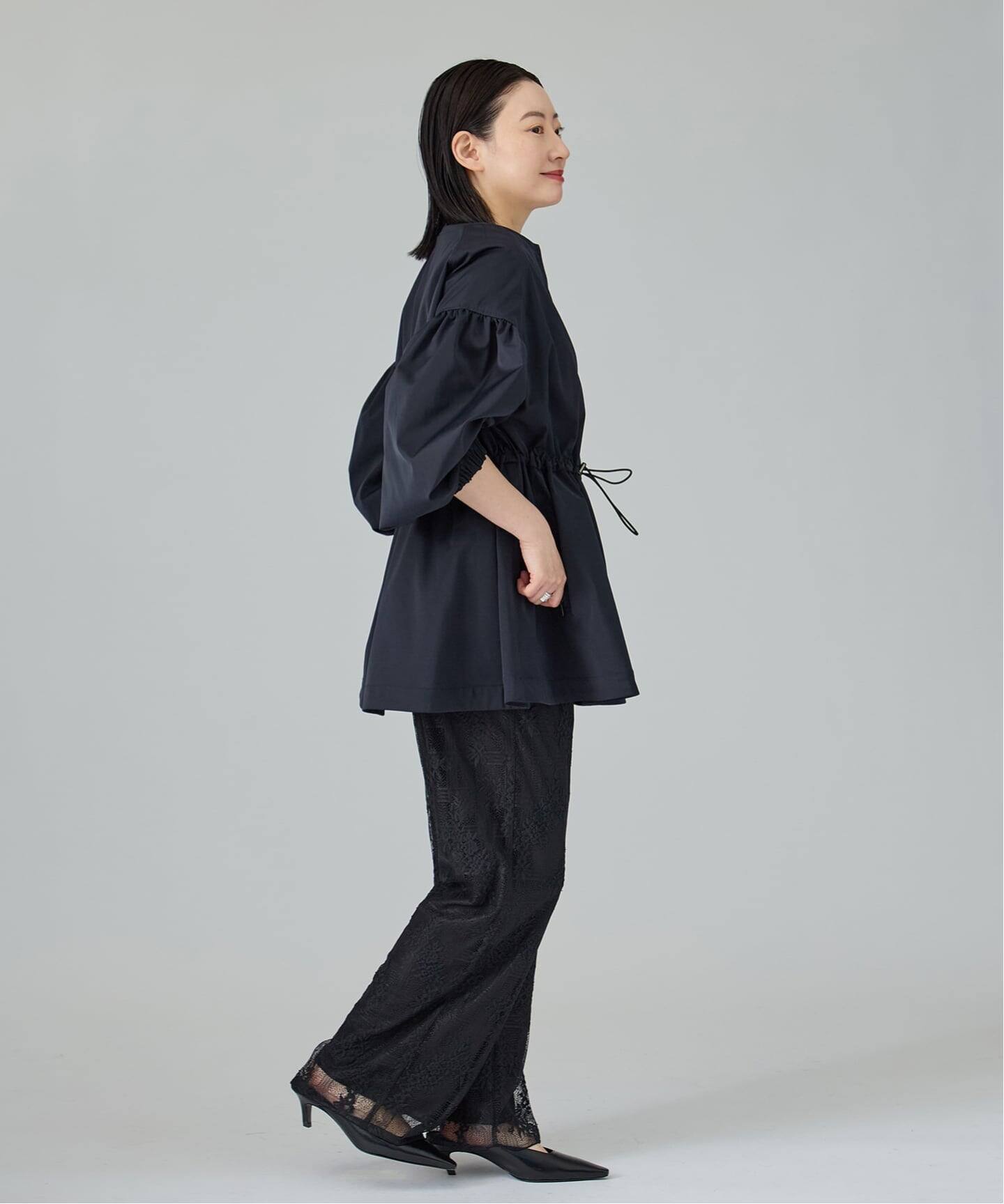 イタリア代表　支給品　防水撥水加工ハーフジップ　ルネサンスモデル 追加2予約》ノーカラーギャザーZIPブルゾン（その他ブルゾン／アウター