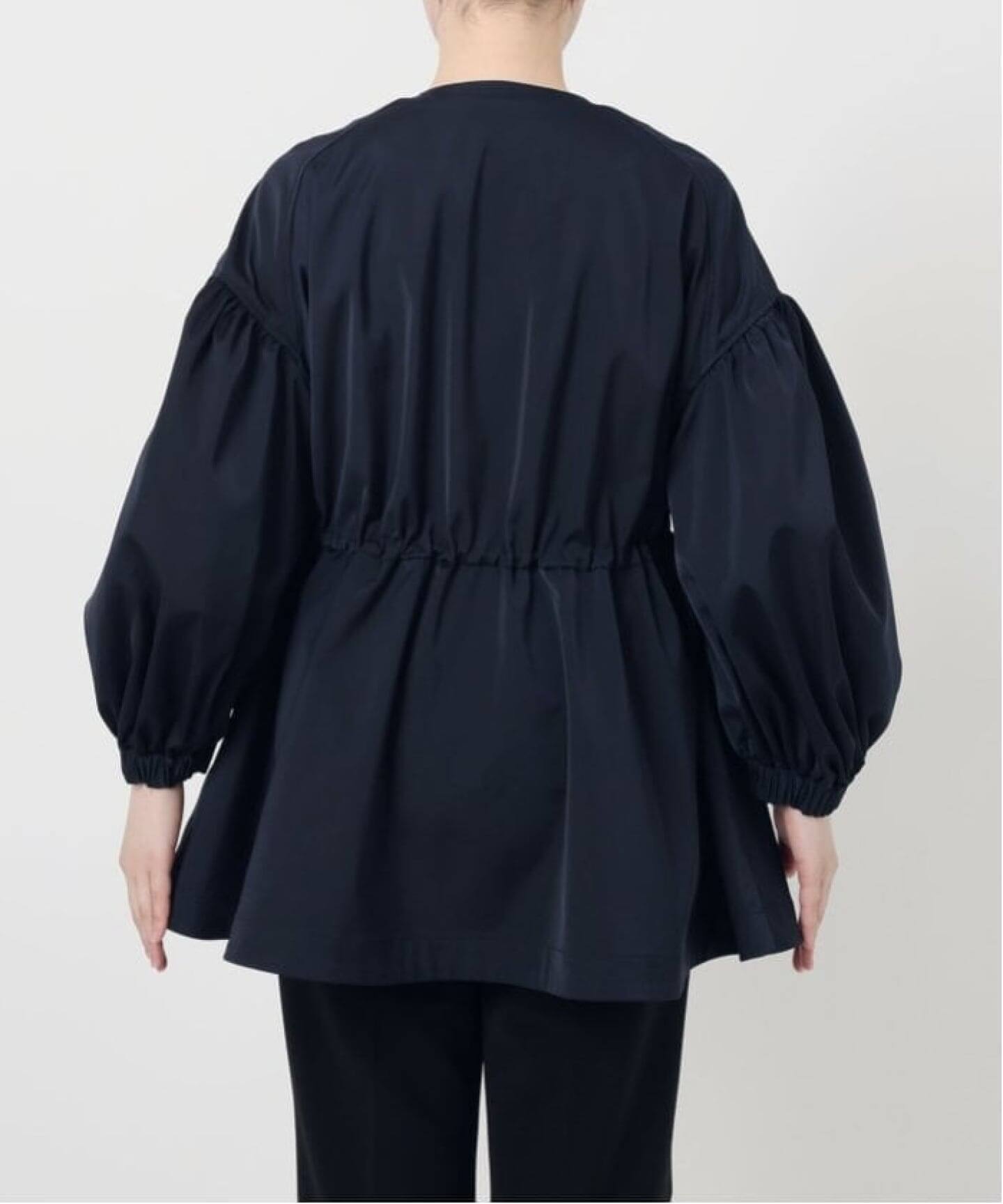 追加2予約》ノーカラーギャザーZIPブルゾン（その他ブルゾン／アウター