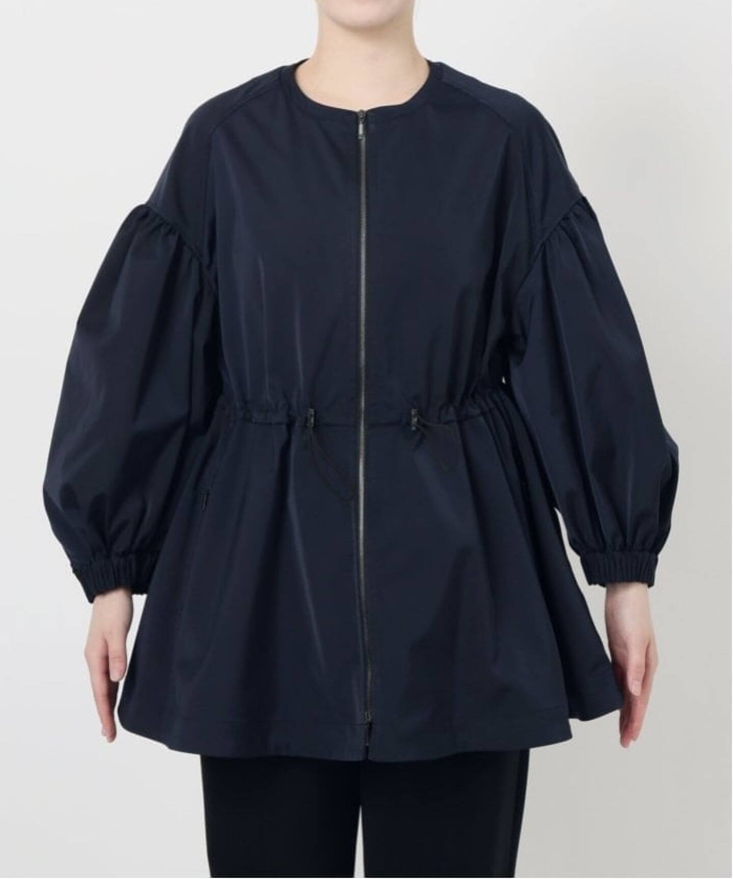 追加2予約》ノーカラーギャザーZIPブルゾン（その他ブルゾン／アウター