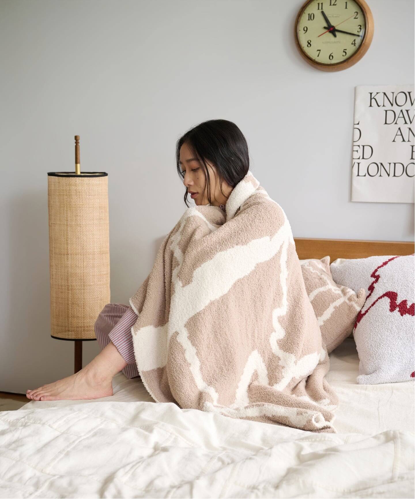 予約》CHENILLE YARN ABSTRACT BLANKET L ブランケット（ブランケット