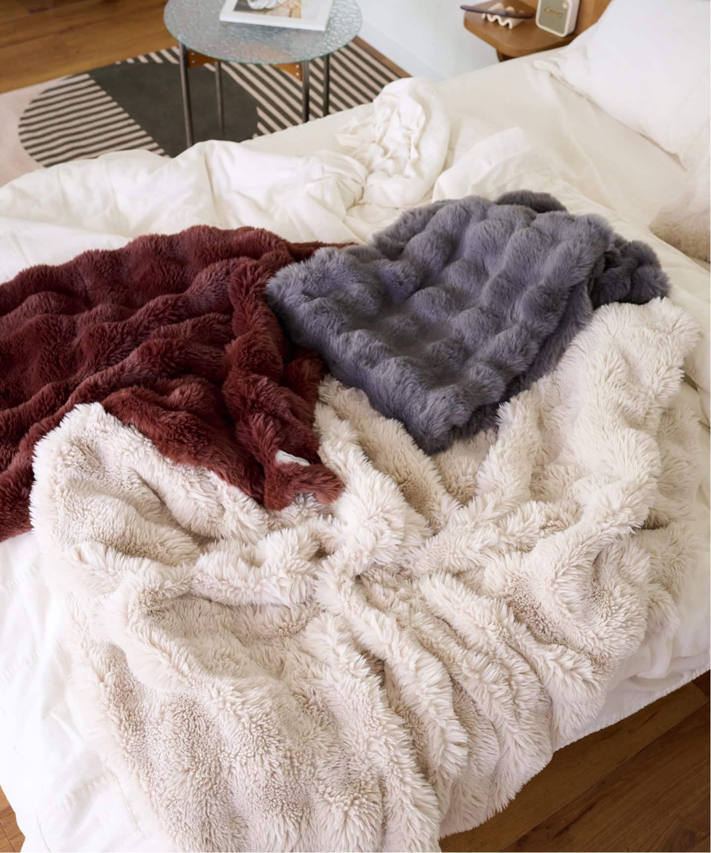 予約》FUR BLANKET L 145X200 フェイクファー ブランケット