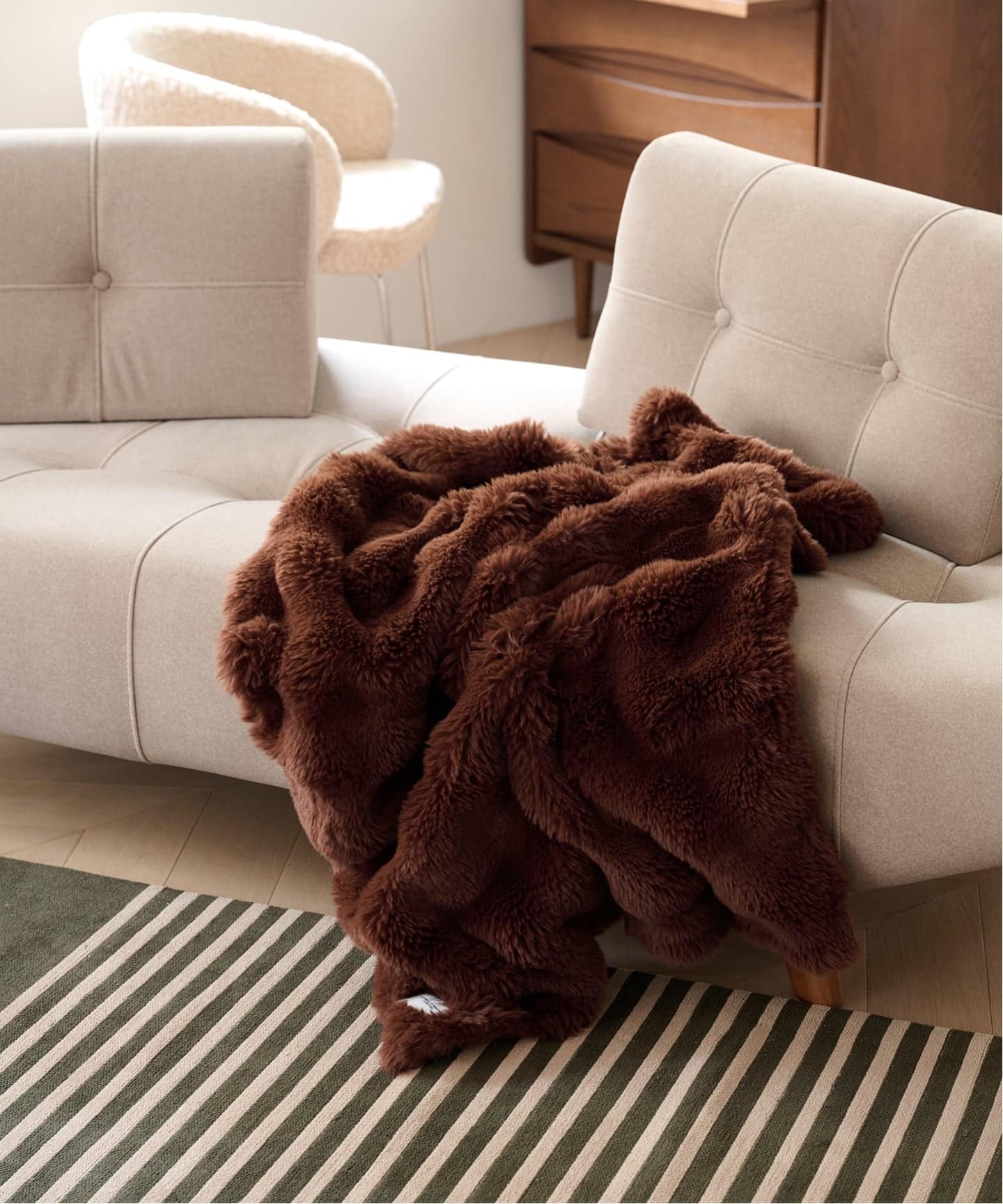 予約》FUR BLANKET S 70X120 フェイクファー ブランケット