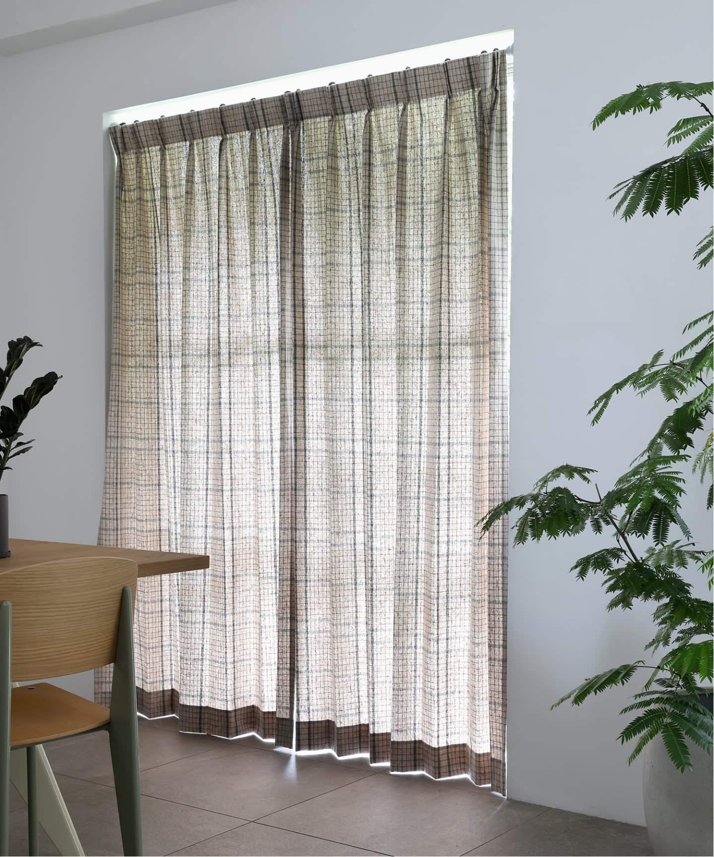 予約》CURTAIN PLAID 100x200 2枚セット（インテリアファブリック