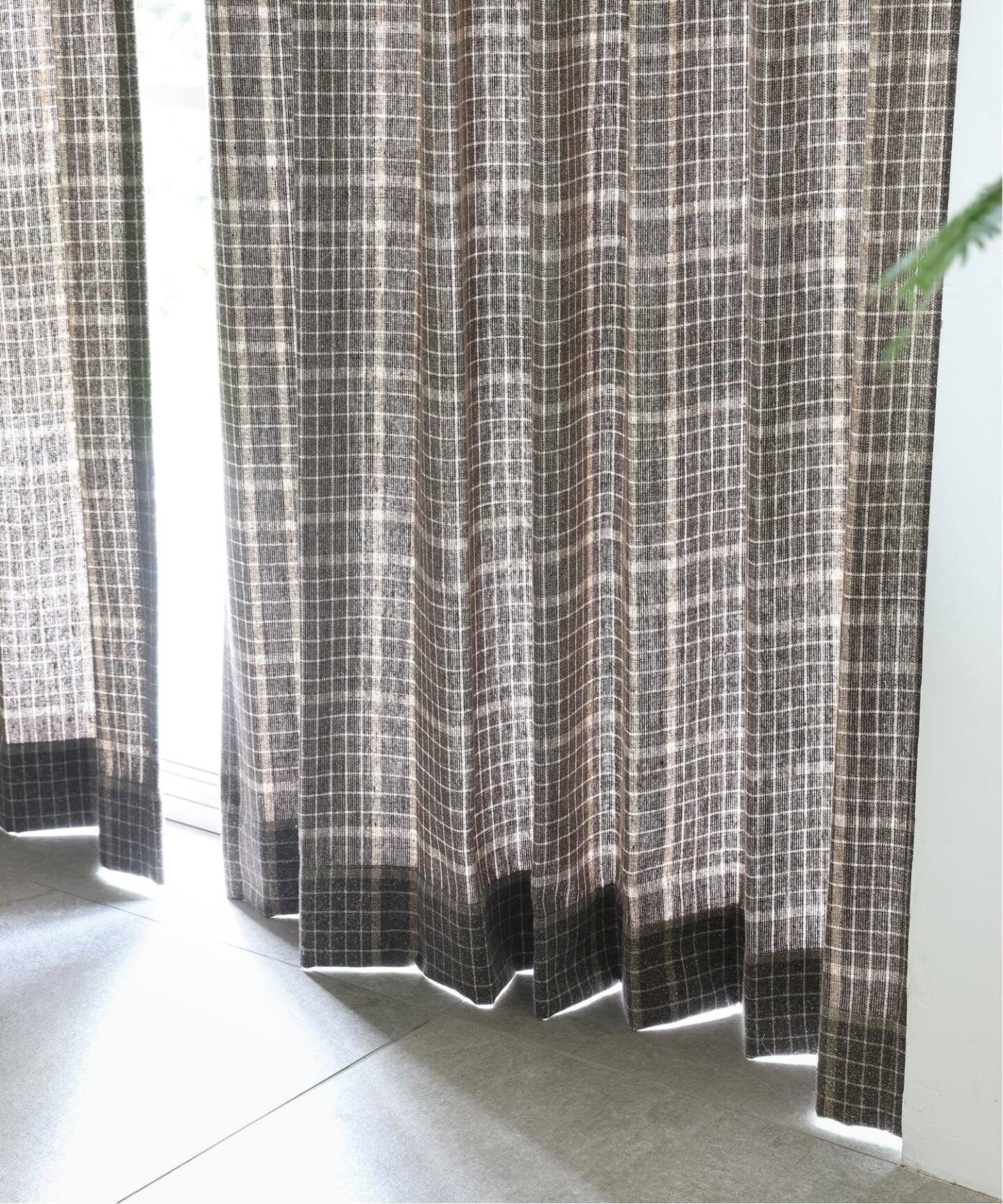 予約》CURTAIN PLAID 100x200 2枚セット（インテリアファブリック