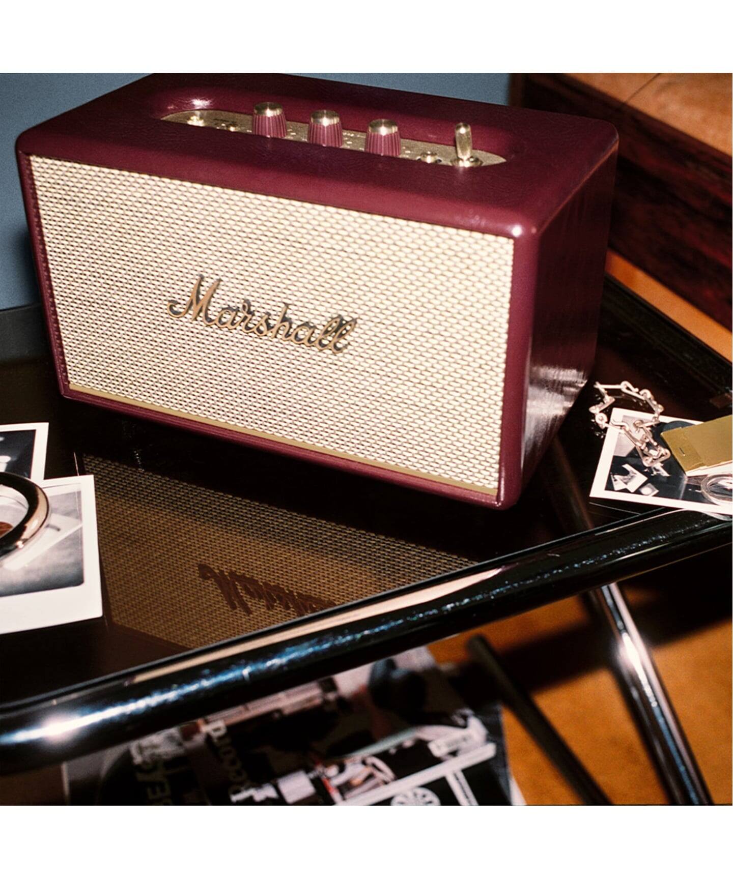 ☆【Marshall/マーシャル】Acton III Bluetooth Burgundy スピーカー