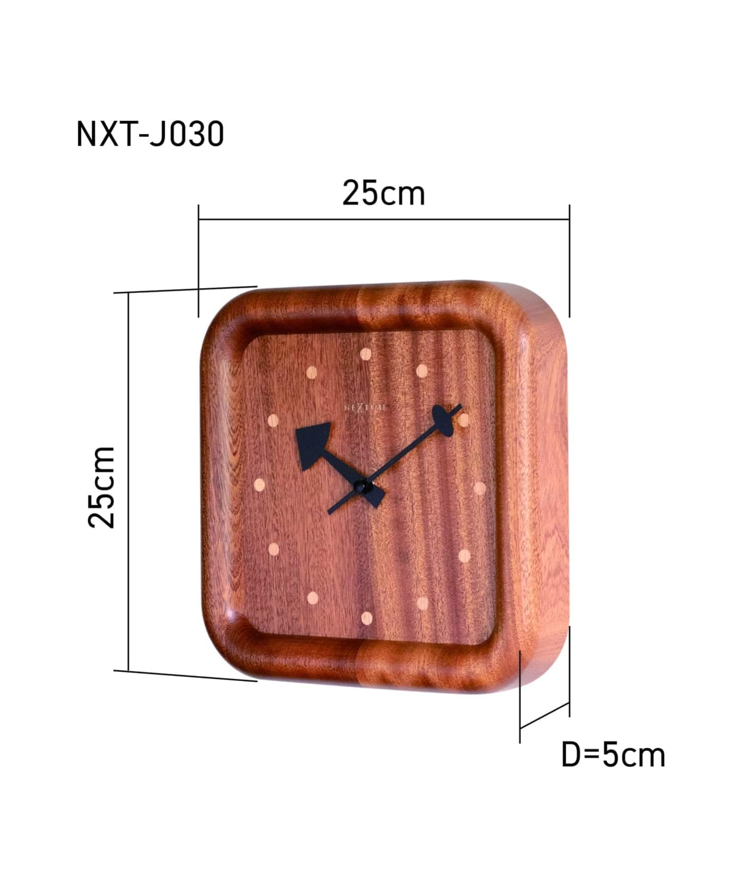 予約》【NeXtime】Dowel Square Wall Clock 掛け時計（置き時計