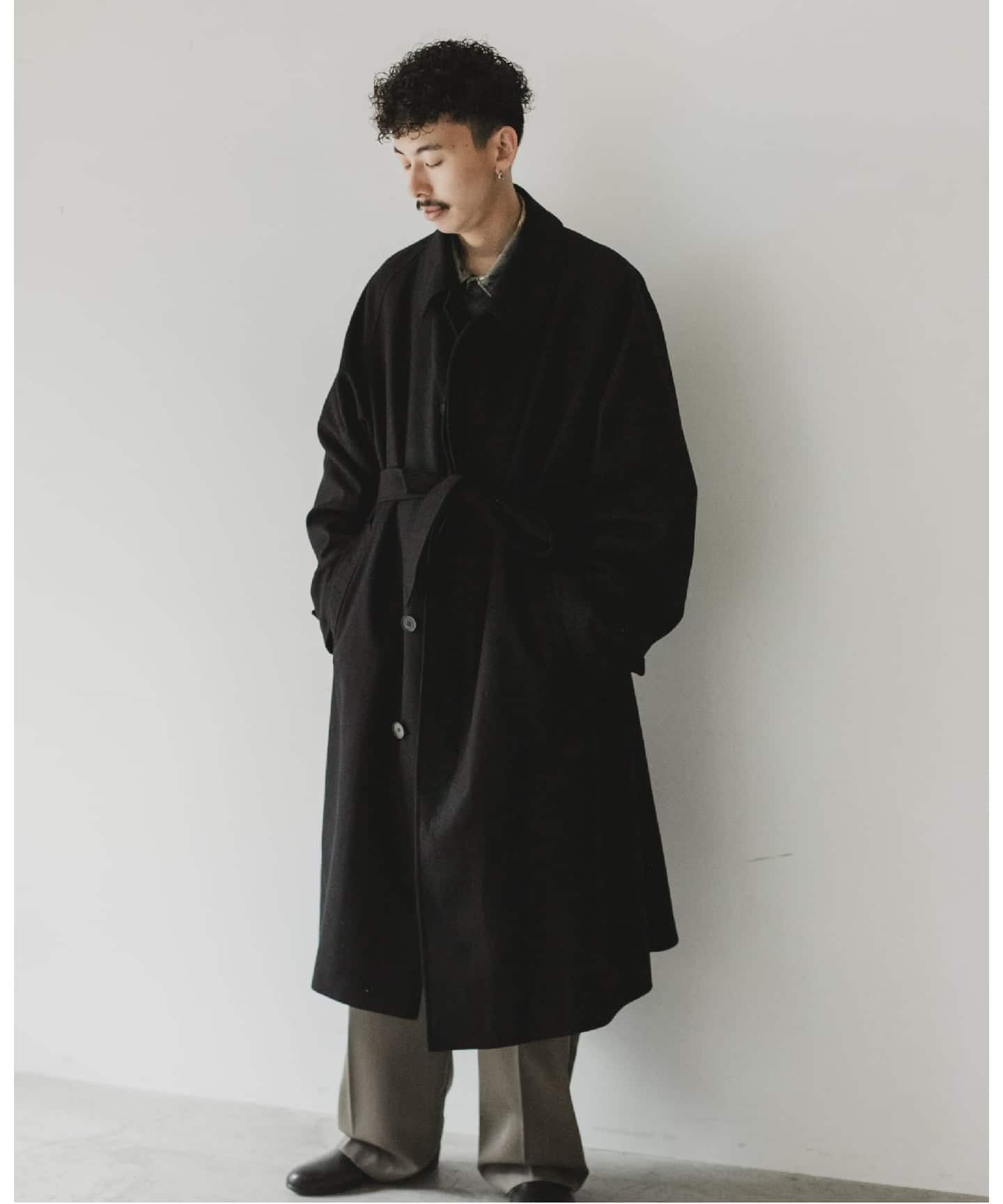 予約》【LE / エルイー】SUPER110s Balcollar Coat（ステンカラー