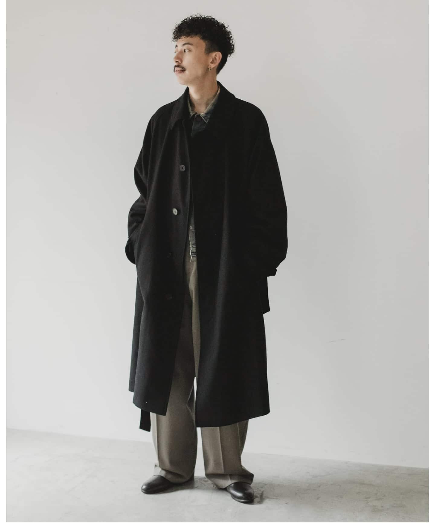 予約》【LE / エルイー】SUPER110s Balcollar Coat（ステンカラー