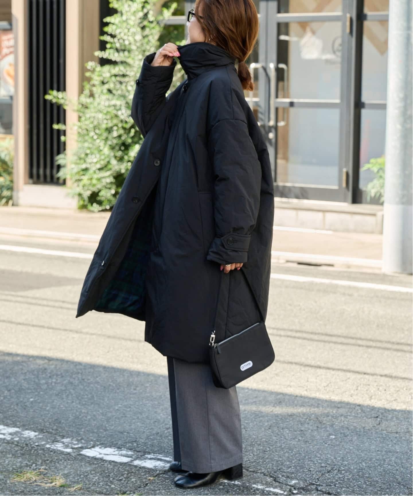 ≪予約≫TARTAN LINER 中綿ステンカラーコート（中綿・キルティング