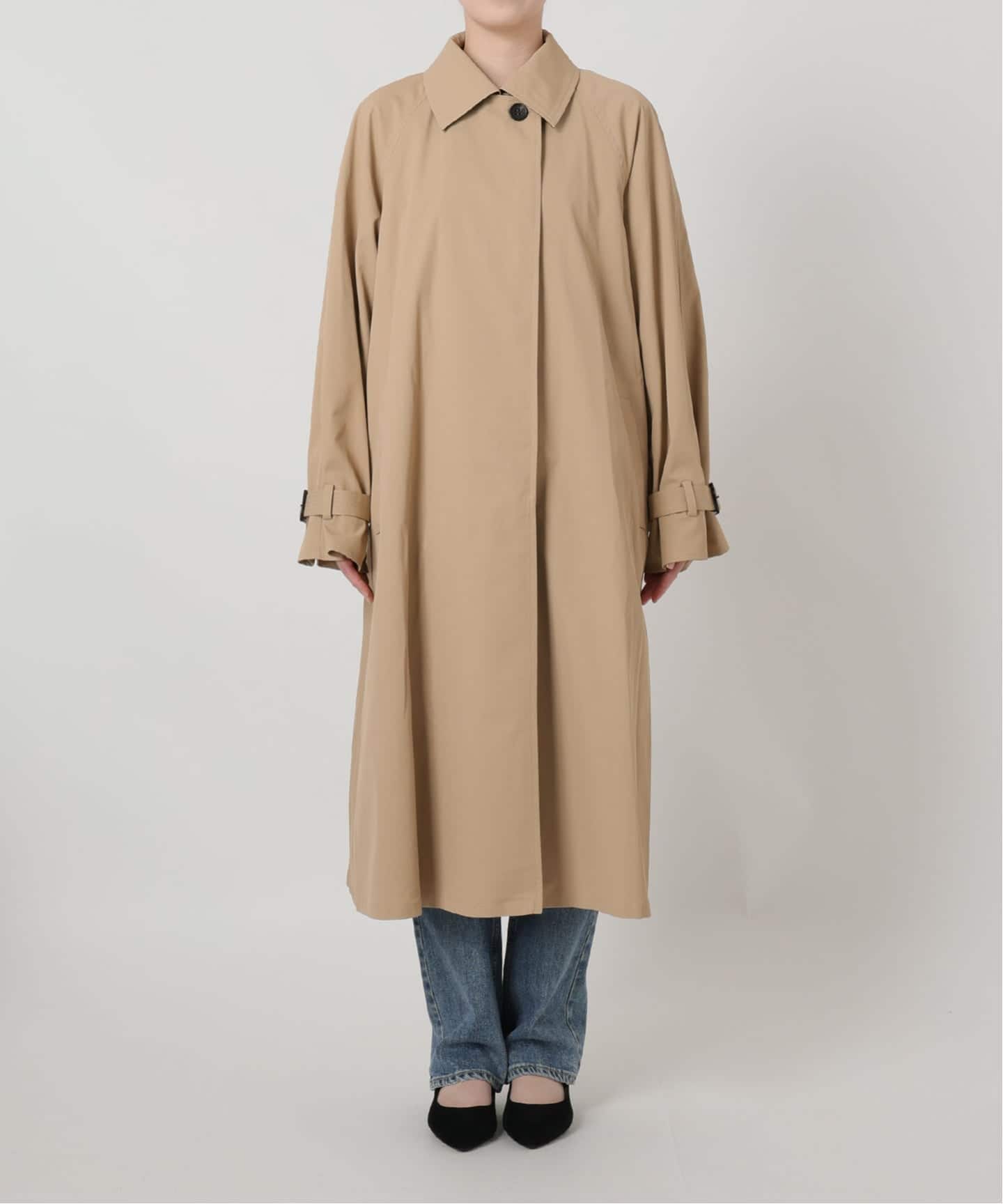 24AW ラトータリテ ステンカラーコート 定価4.9万 ロング キャメル 38 ステンカラーライトコート（ステンカラーコート）｜La Totalite（ラ