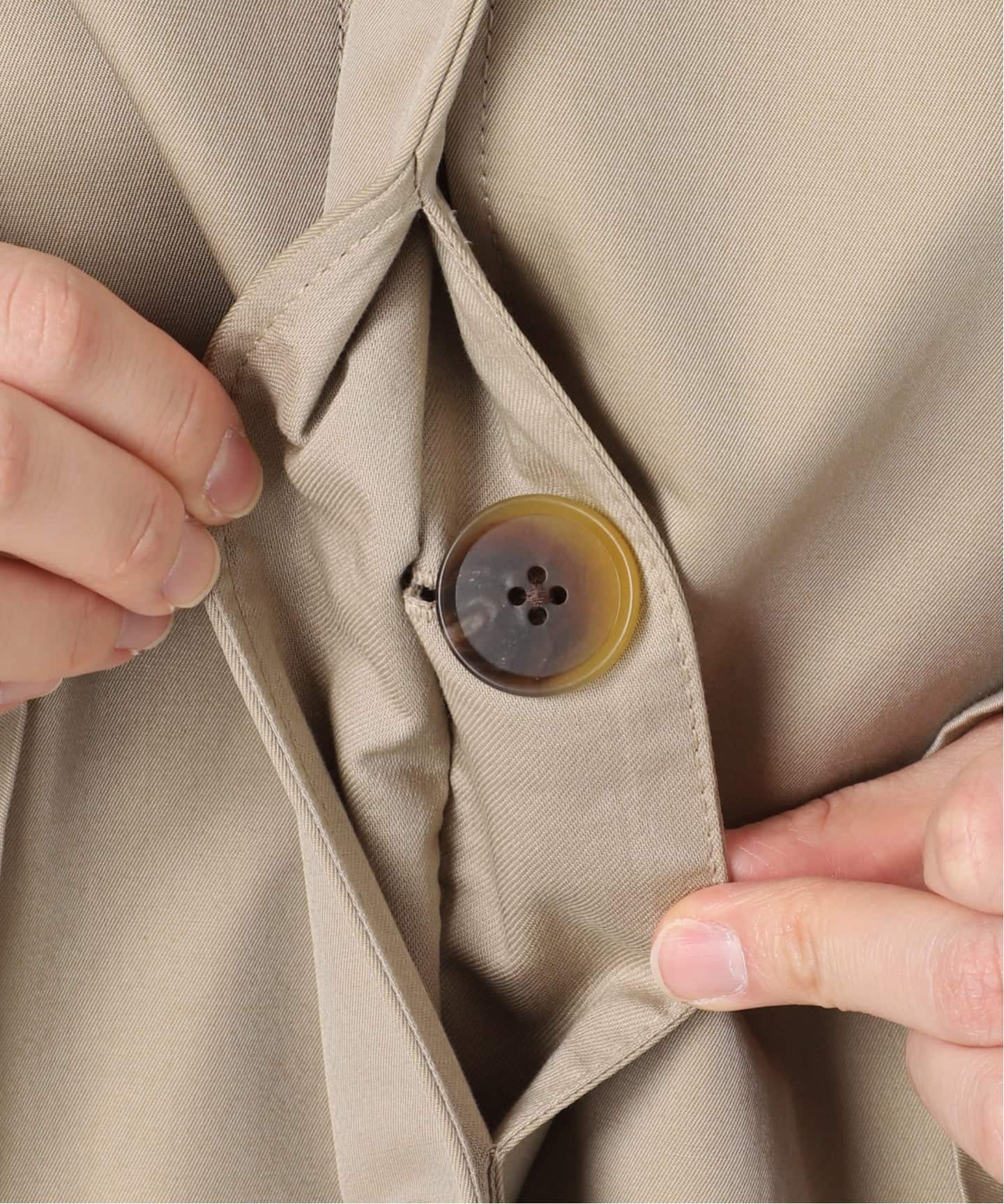 T/Cギャバステンカラーハーフコート（ステンカラーコート）｜Spick and