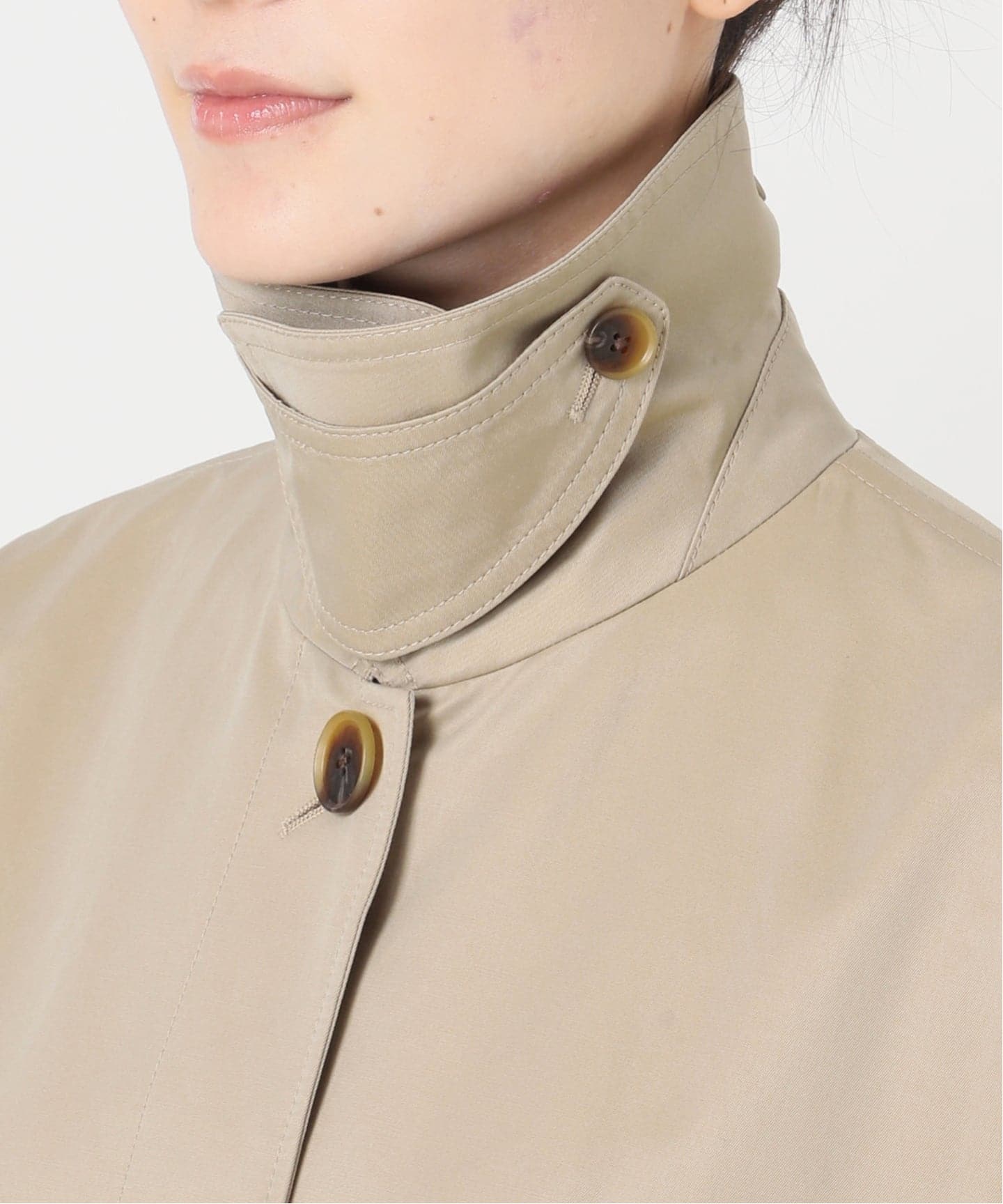 T/Cギャバステンカラーハーフコート（ステンカラーコート）｜Spick and