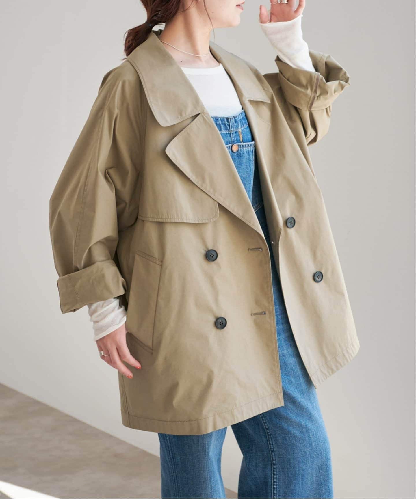 新色有り / 追加予約》C/Pミドル丈トレンチコート（トレンチコート