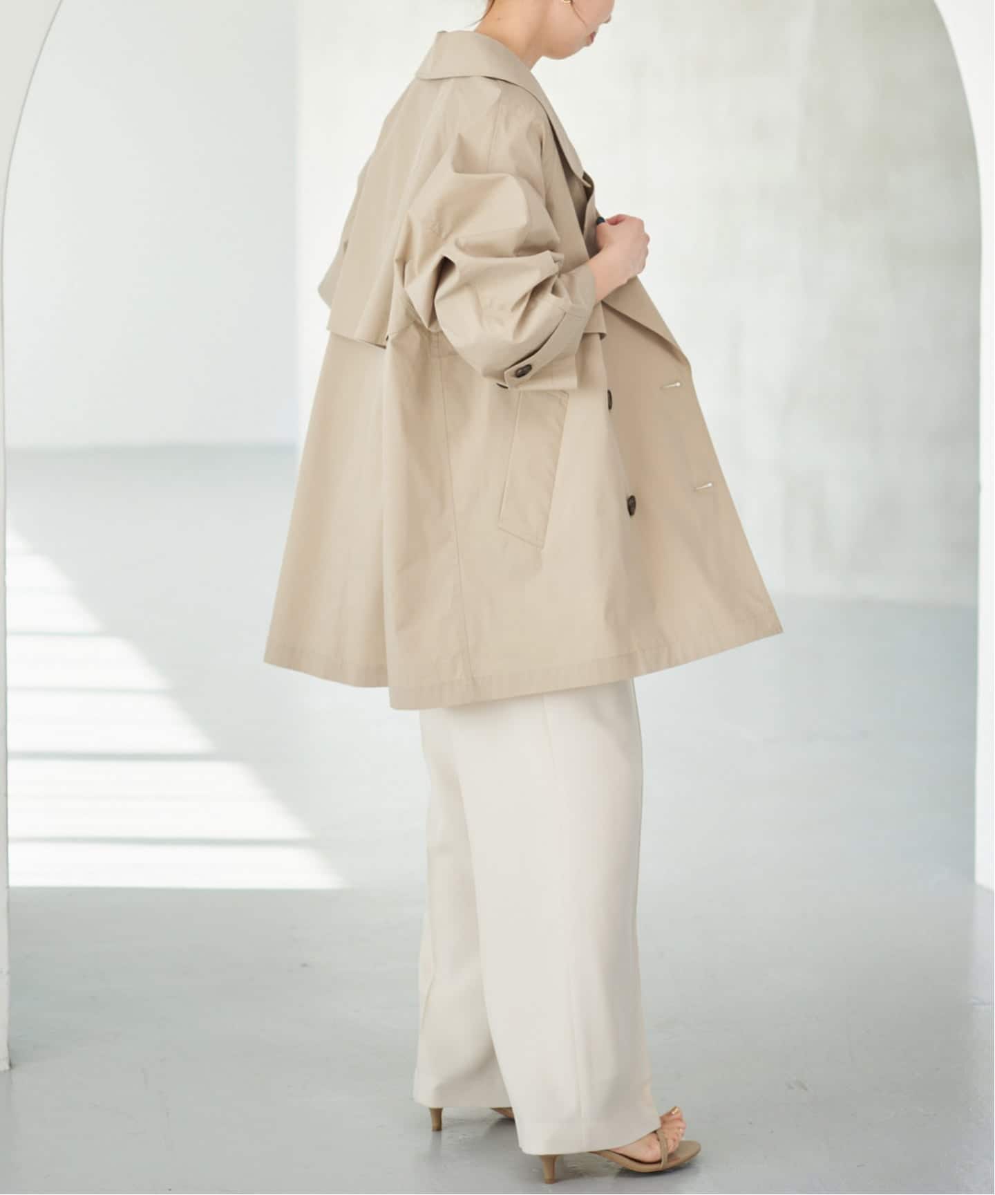 新色有り / 追加予約》C/Pミドル丈トレンチコート（トレンチコート