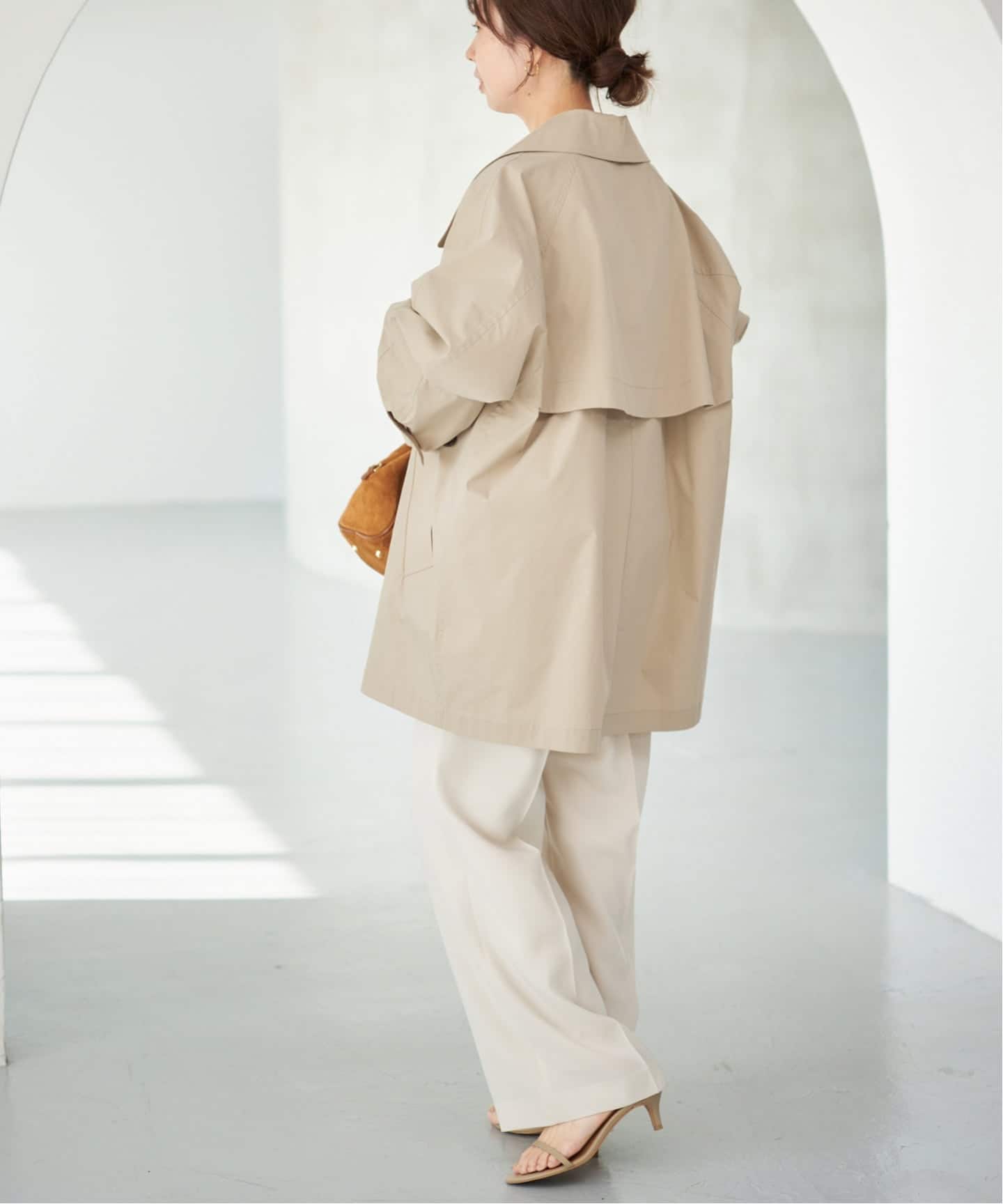 新色有り / 追加予約》C/Pミドル丈トレンチコート（トレンチコート