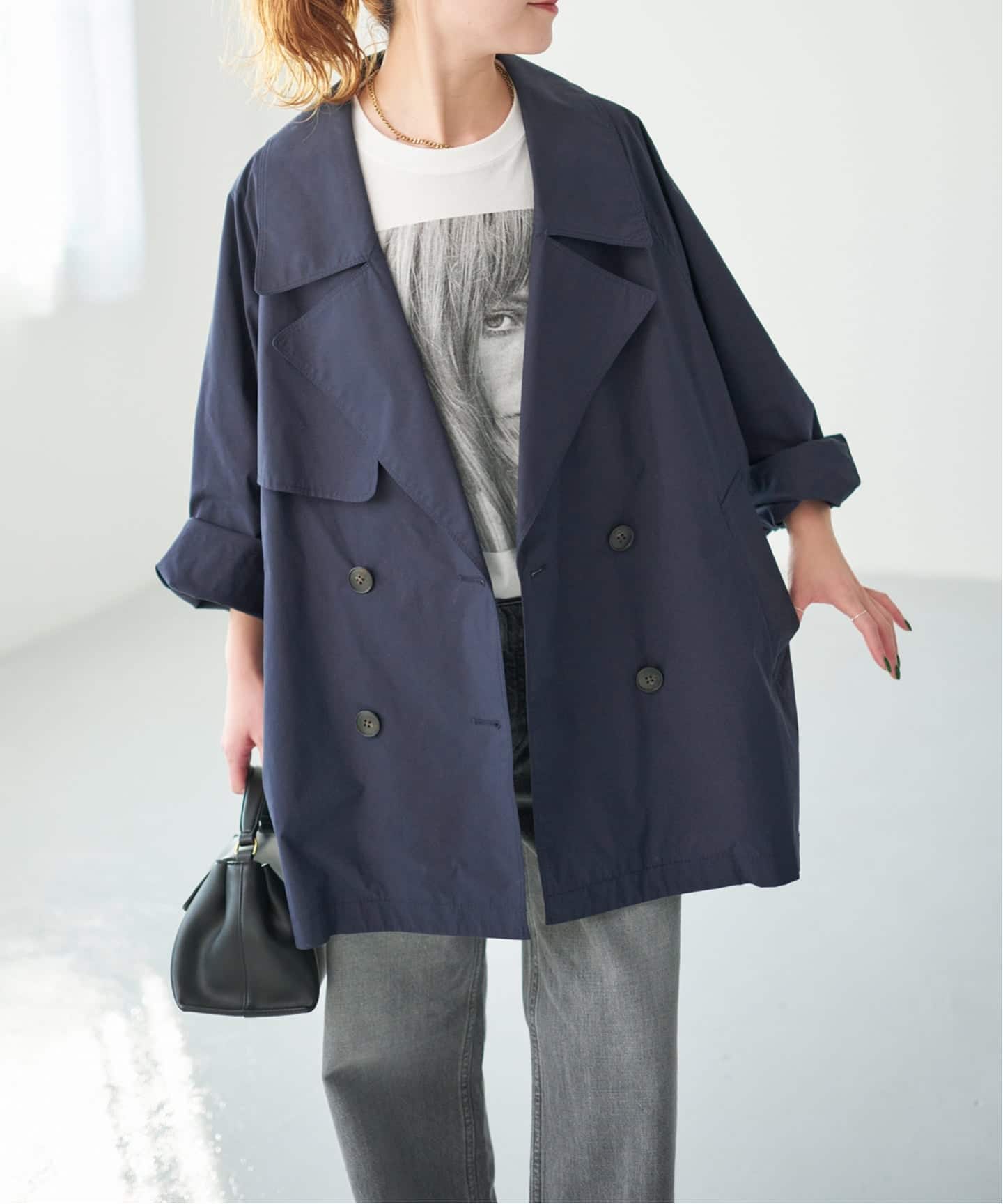 新色有り / 追加予約》C/Pミドル丈トレンチコート（トレンチコート