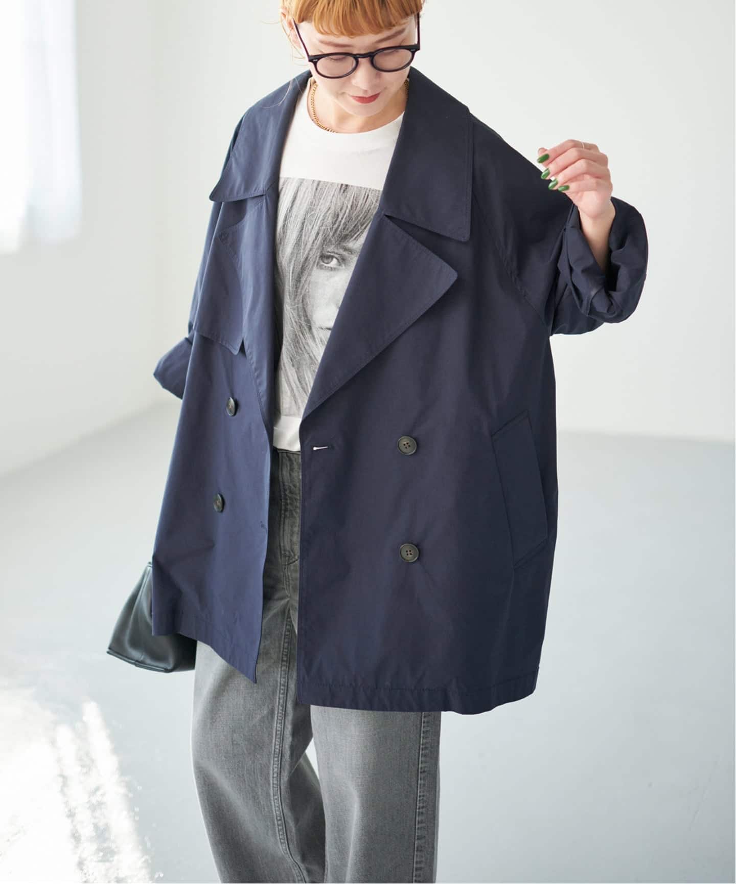 新色有り / 追加予約》C/Pミドル丈トレンチコート（トレンチコート