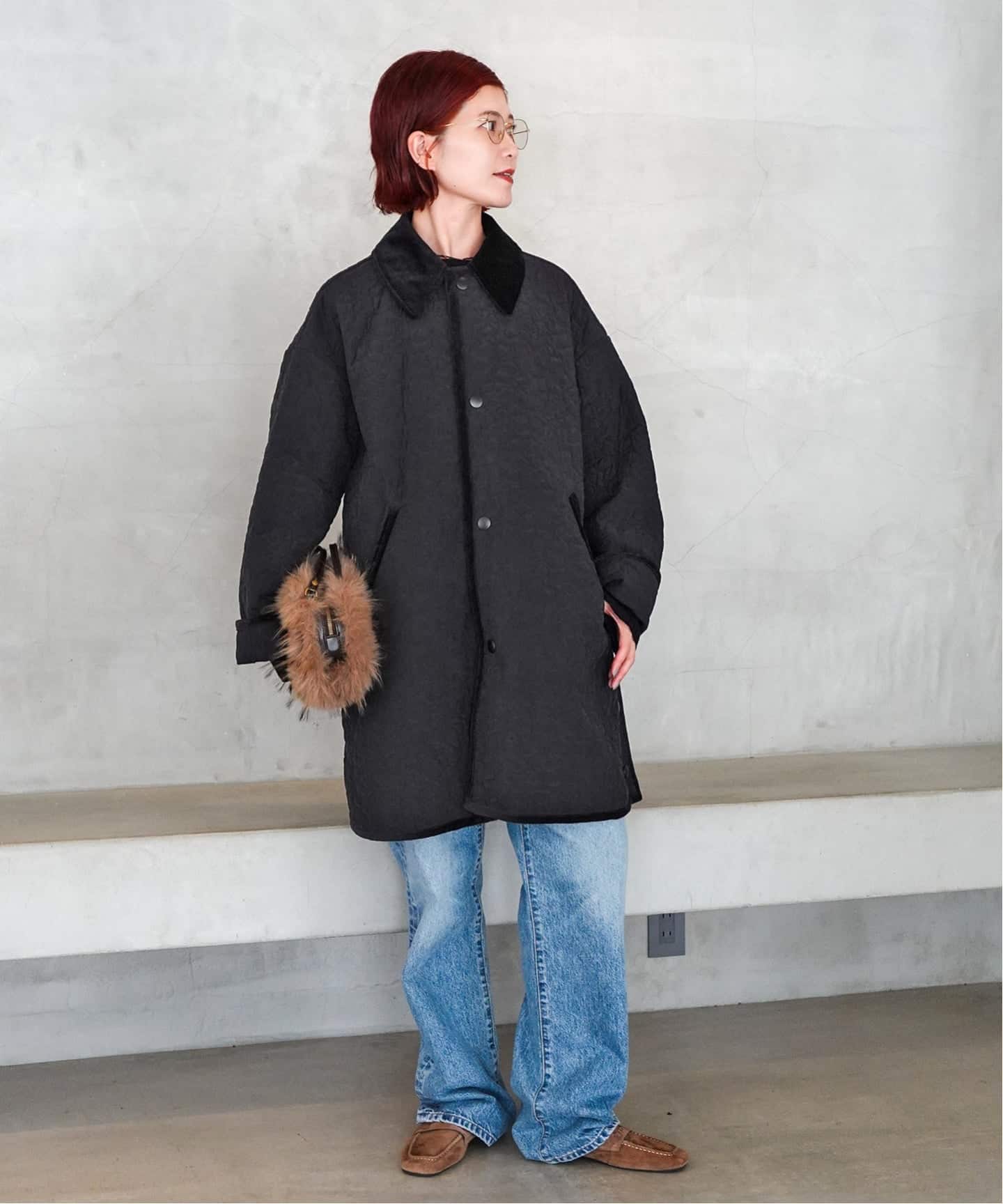 40周年 別注》oblada / オブラダ FLOWER EMBROIDERY COAT（中綿