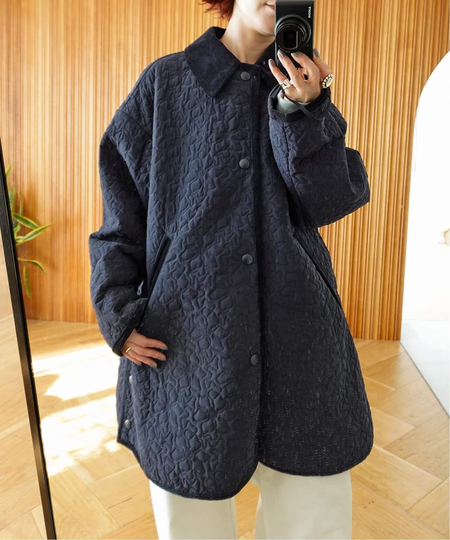 40周年 別注 / 予約》oblada / オブラダ FLOWER EMBROIDERY COAT（中綿