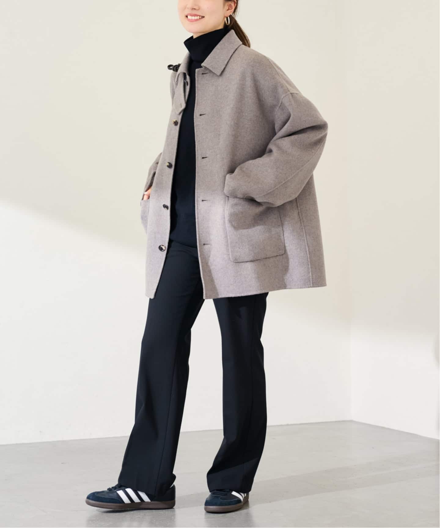 ≪追加≫ハミルトンバルカラーミドルコート（ステンカラーコート