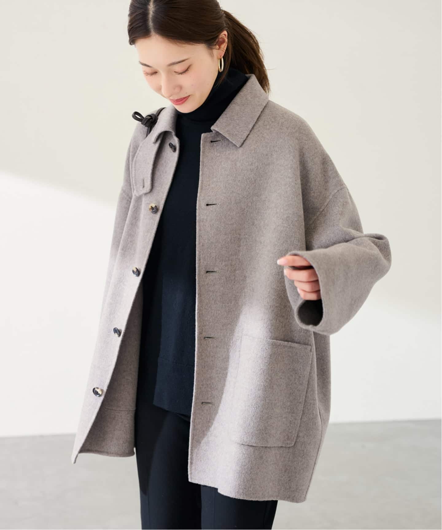 ≪追加≫ハミルトンバルカラーミドルコート（ステンカラーコート