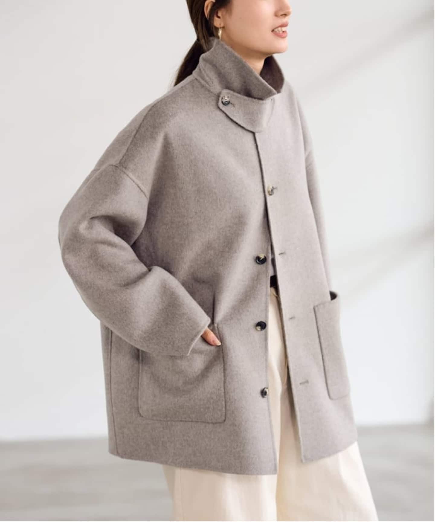 ≪追加予約≫ハミルトンバルカラーミドルコート（ステンカラーコート