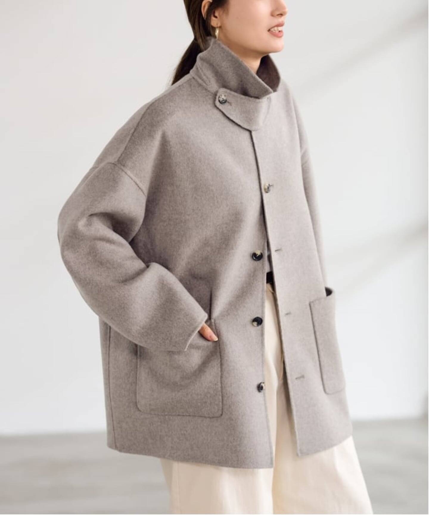 ≪追加≫ハミルトンバルカラーミドルコート（ステンカラーコート