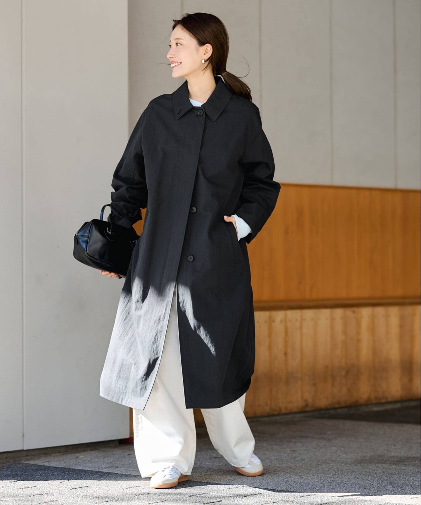 コットンナイロンステンコート（ステンカラーコート）｜FRAMeWORK 