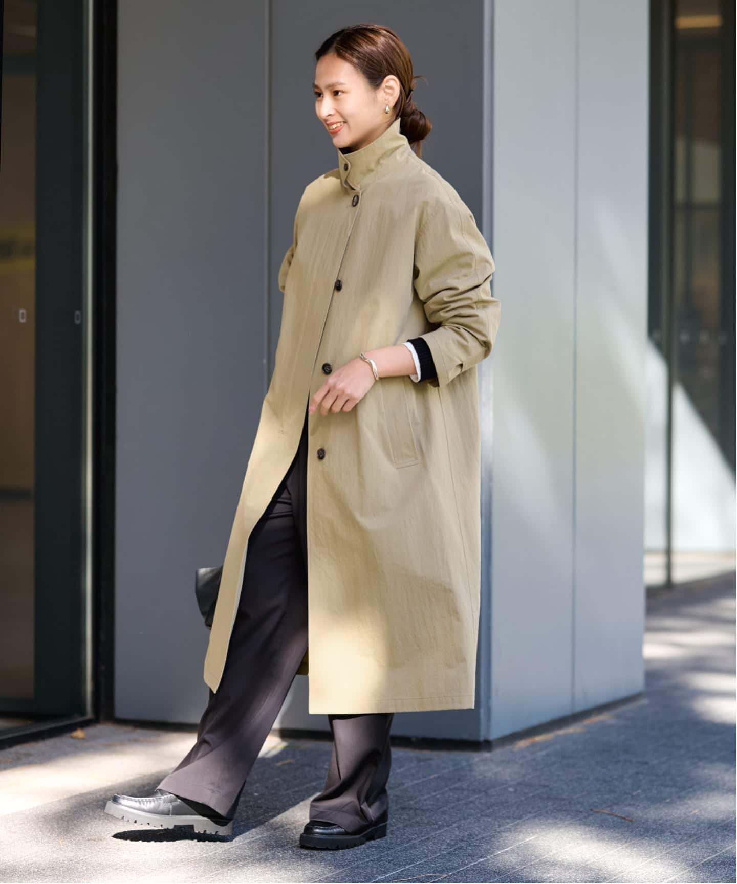 コットンナイロンステンコート（ステンカラーコート）｜FRAMeWORK