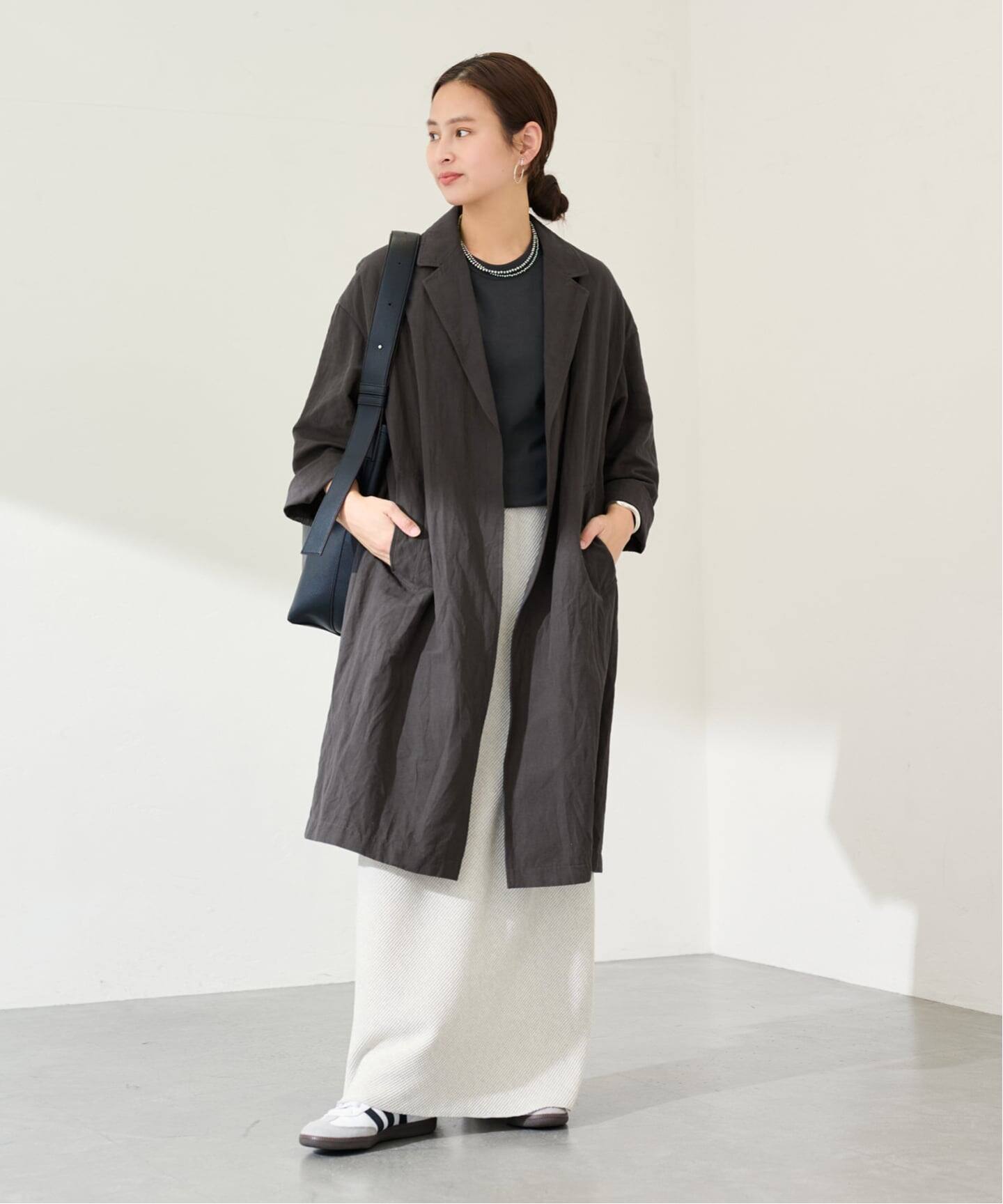 ≪一部カラーWEB限定 / 追加予約≫綿麻ポプリンコート（チェスター