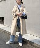 ≪一部カラーWEB限定 / 追加≫綿麻ポプリンコート