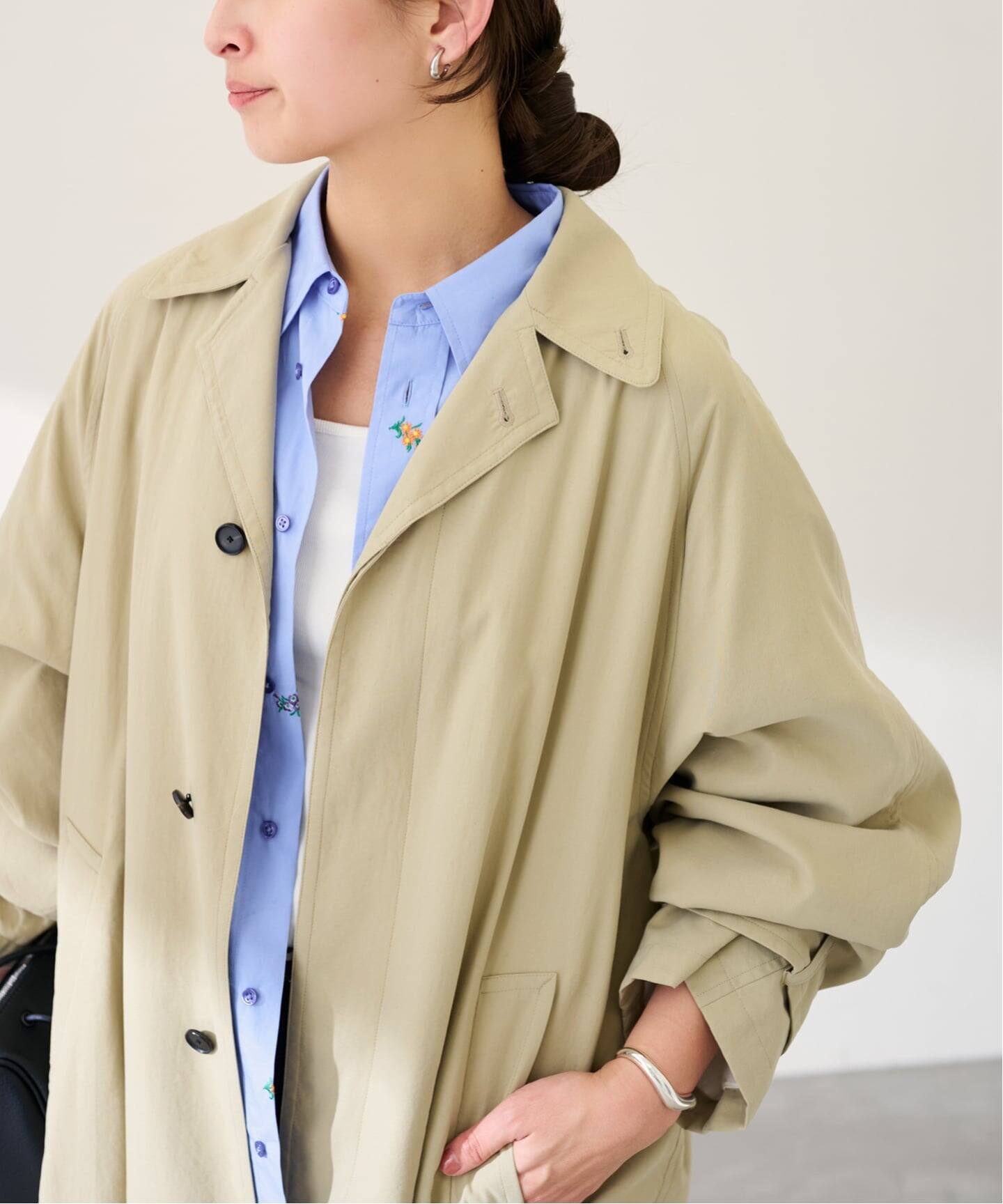 JANE SMITH/ジェーンスミス NYLON TWILL BALMACANコート(ステン JANE SMITH/ジェーンスミス NYLON TWILL BALMACANコート(ステン