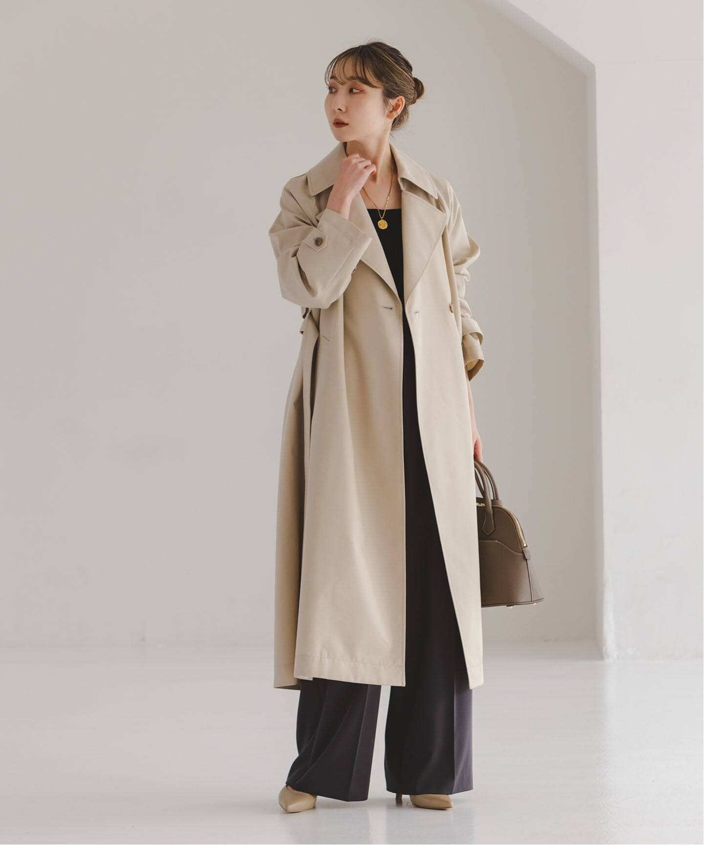 26SS先行予約》グロウツイルバックニュアンストレンチコート（トレンチ