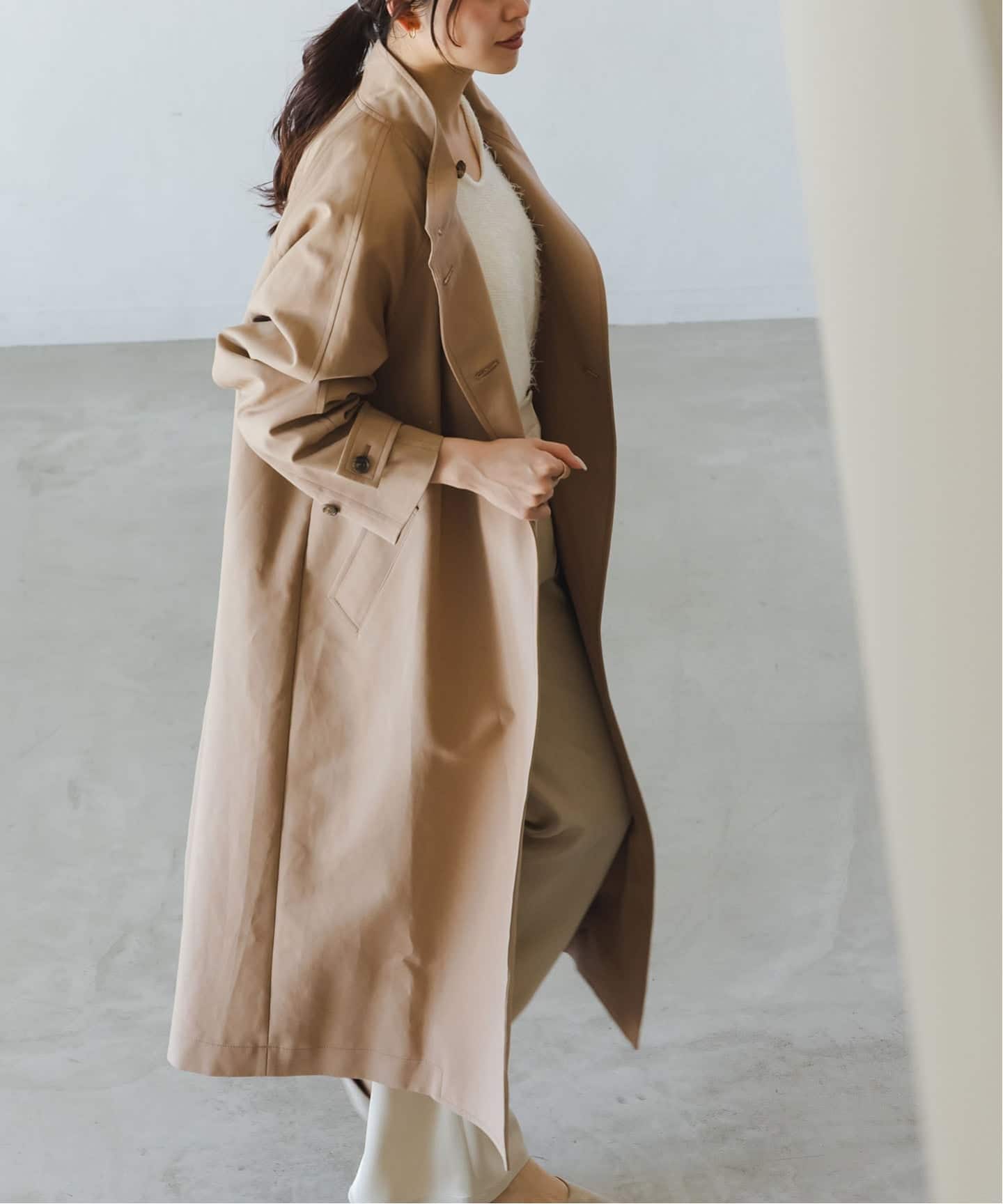 26SS先行予約》コットンダブルクロスハイネックロングコート（その他