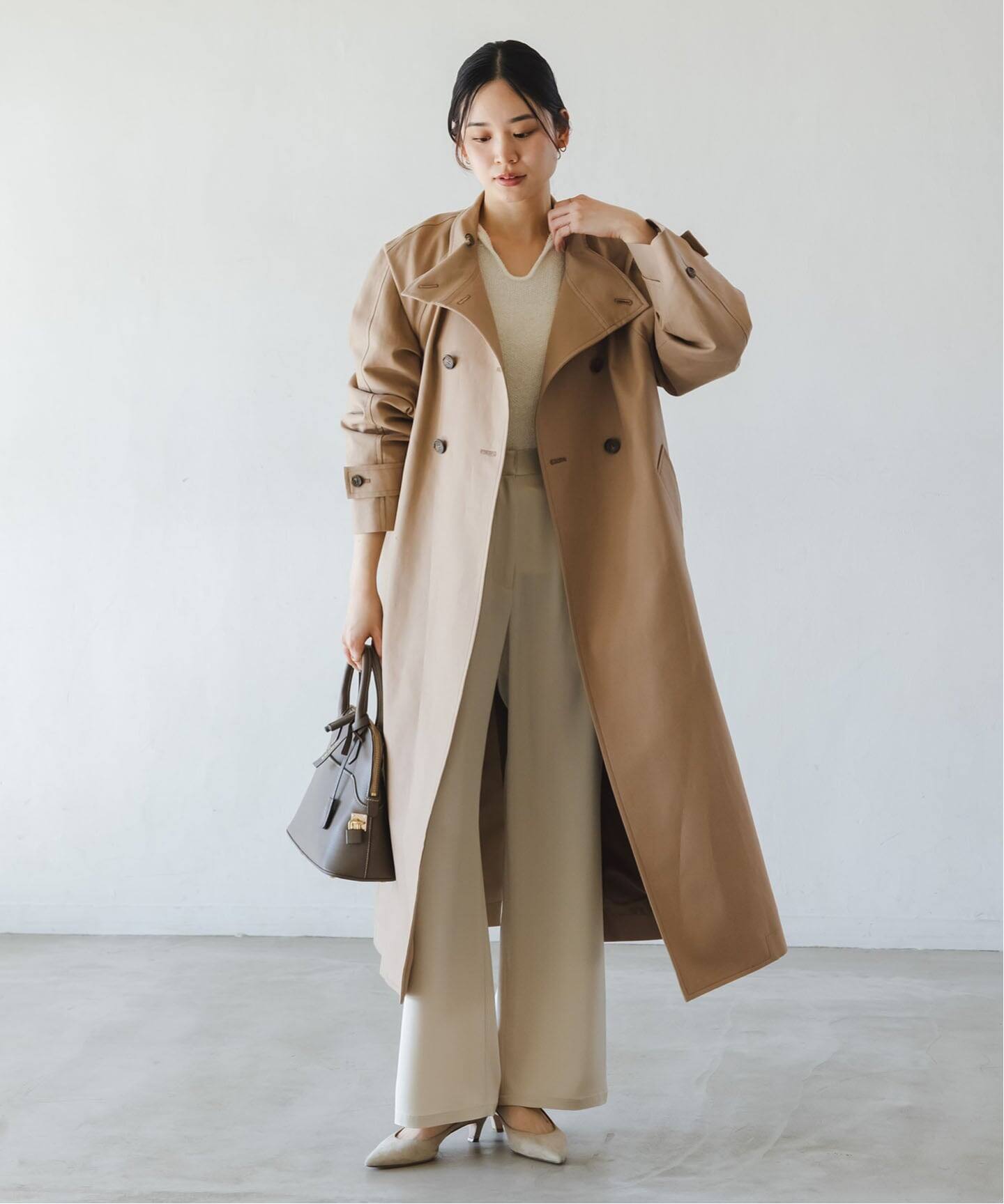 26SS先行予約》コットンダブルクロスハイネックロングコート（その他