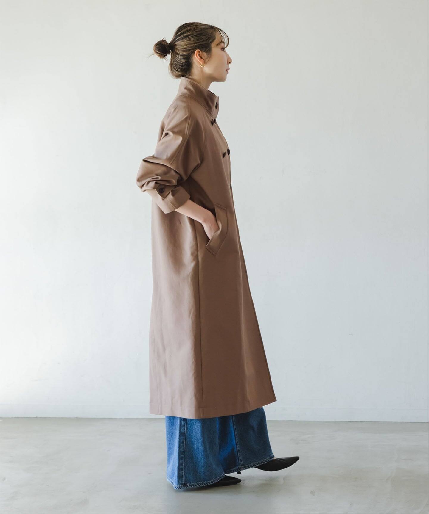 26SS先行予約》コットンダブルクロスハイネックロングコート（その他