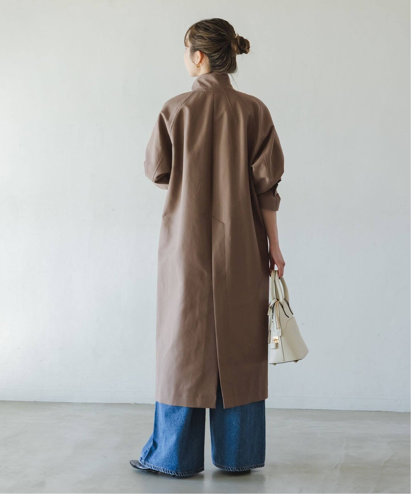 コットンダブルクロスハイネックロングコート（その他ブルゾン