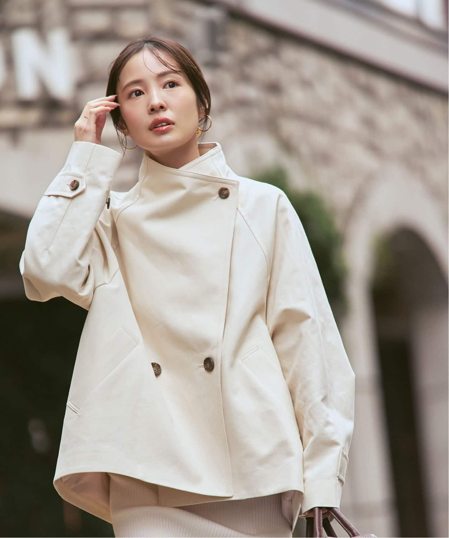 26SS先行予約》コットンダブルクロススタンドショートコート（その他