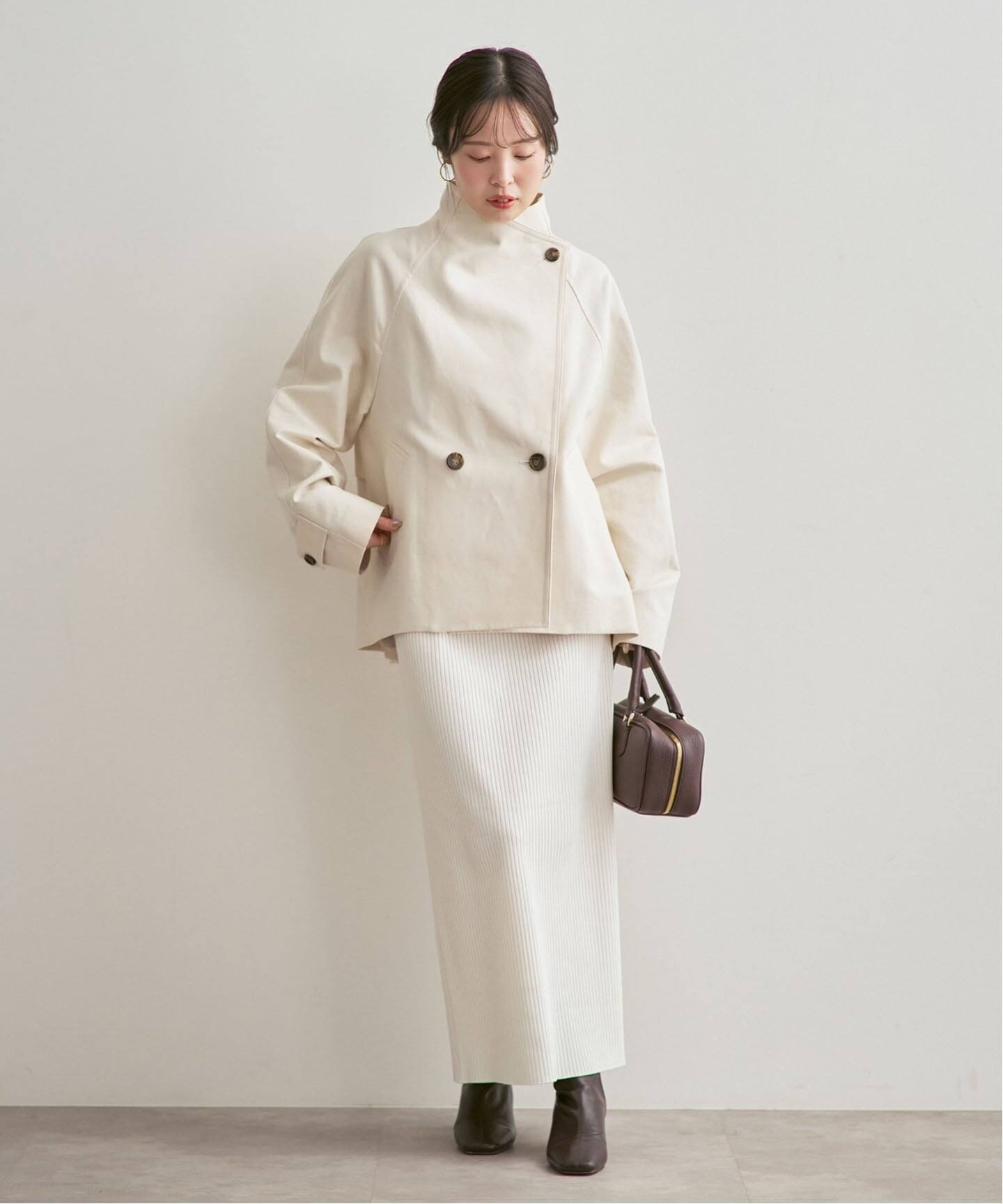 コットンダブルクロススタンドショートコート（その他ブルゾン