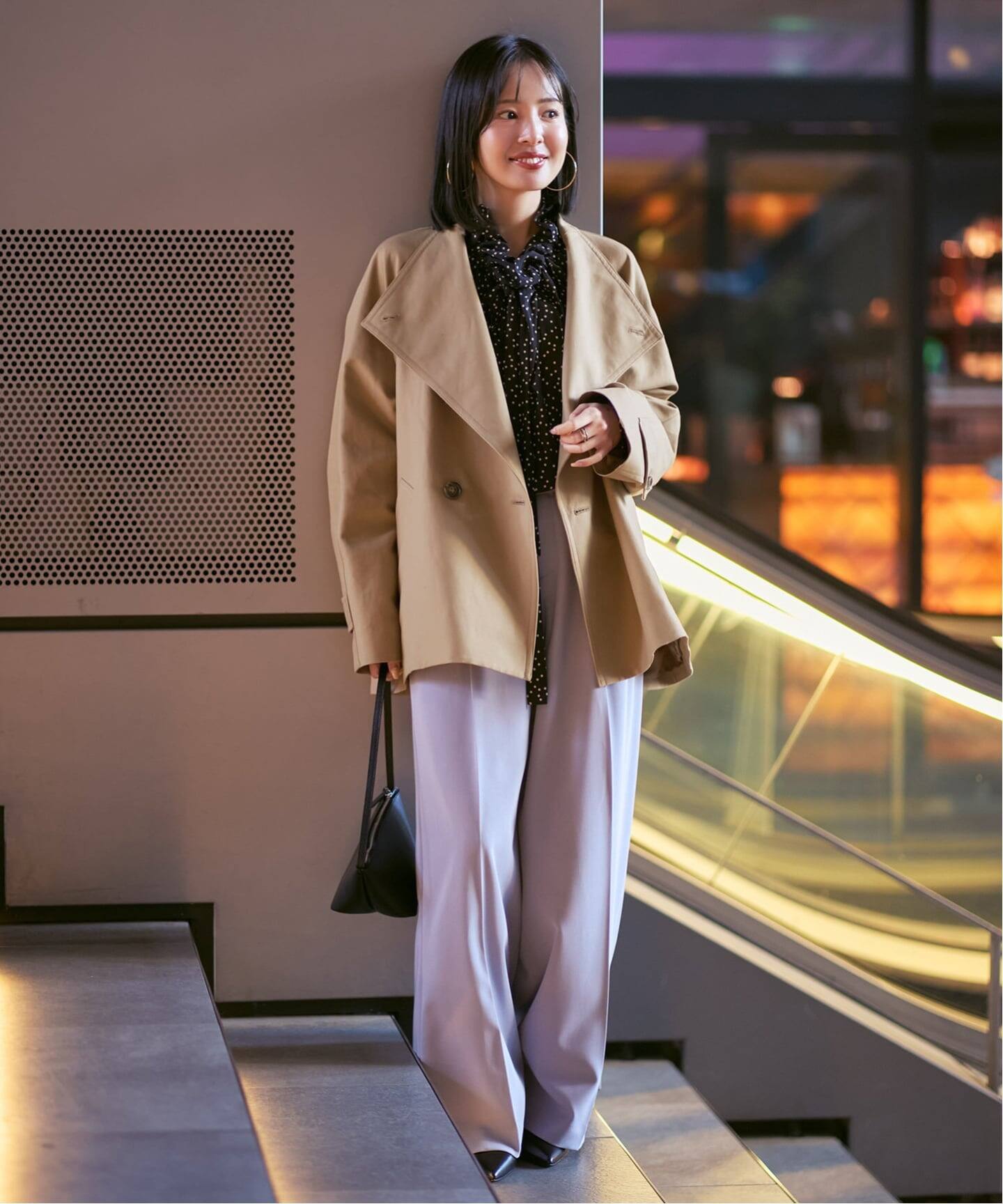 コットンダブルクロススタンドショートコート（その他ブルゾン