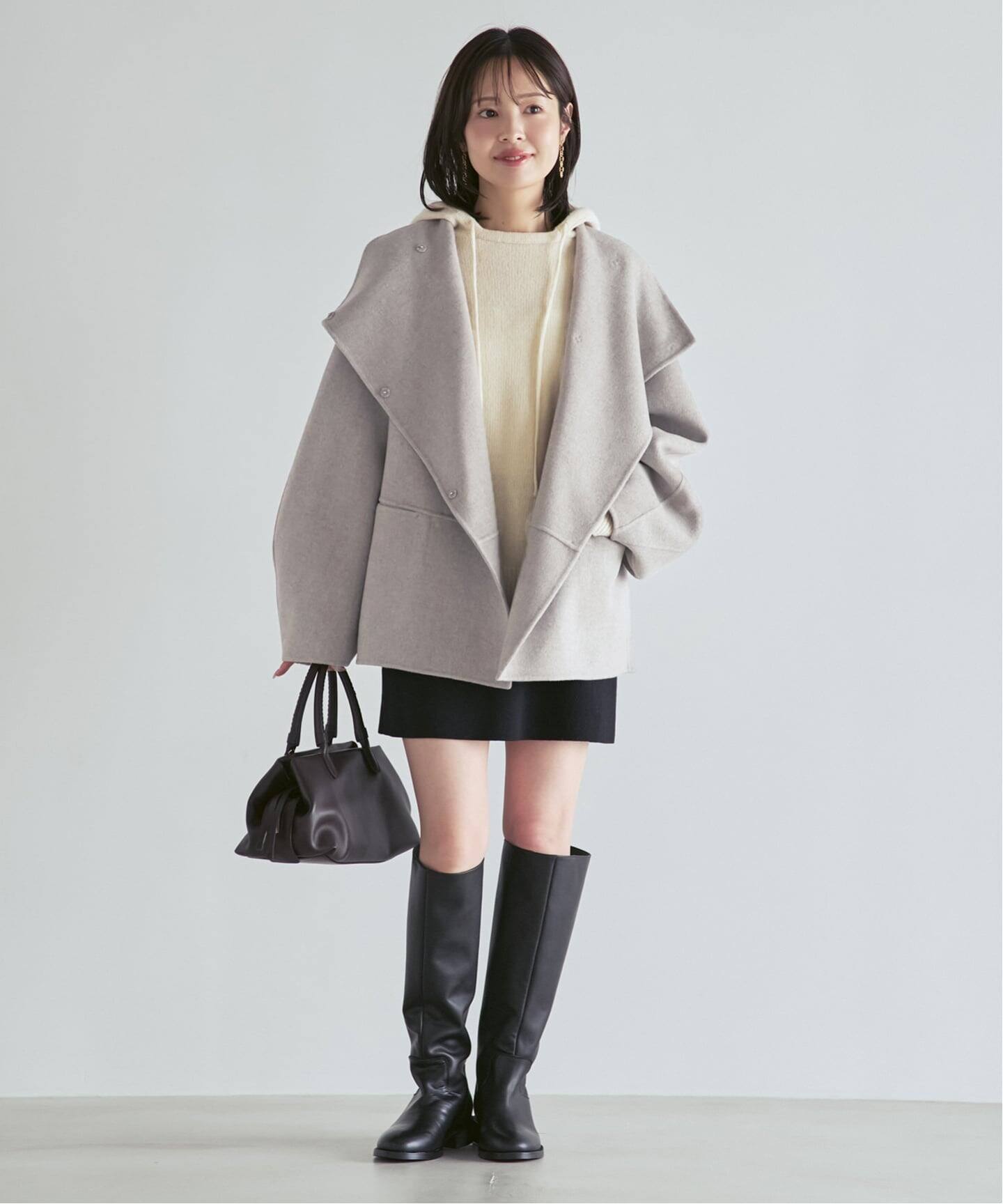 予約》Super160ウール/FOXショートコート（その他ブルゾン／アウター 