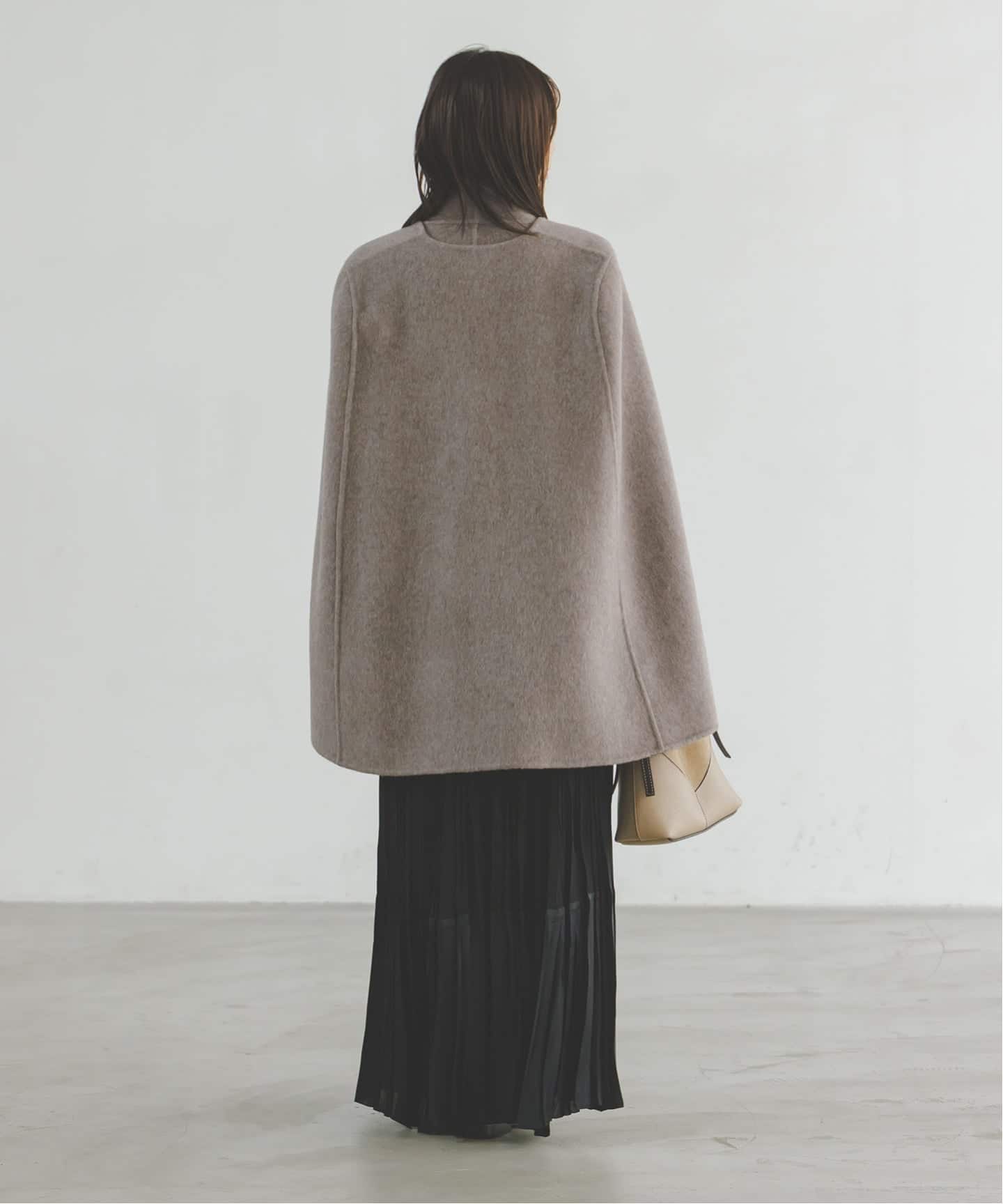 予約》【L'AUBEBLANC×NOBLE】 Dual Face Cape Coat（ノーカラーコート