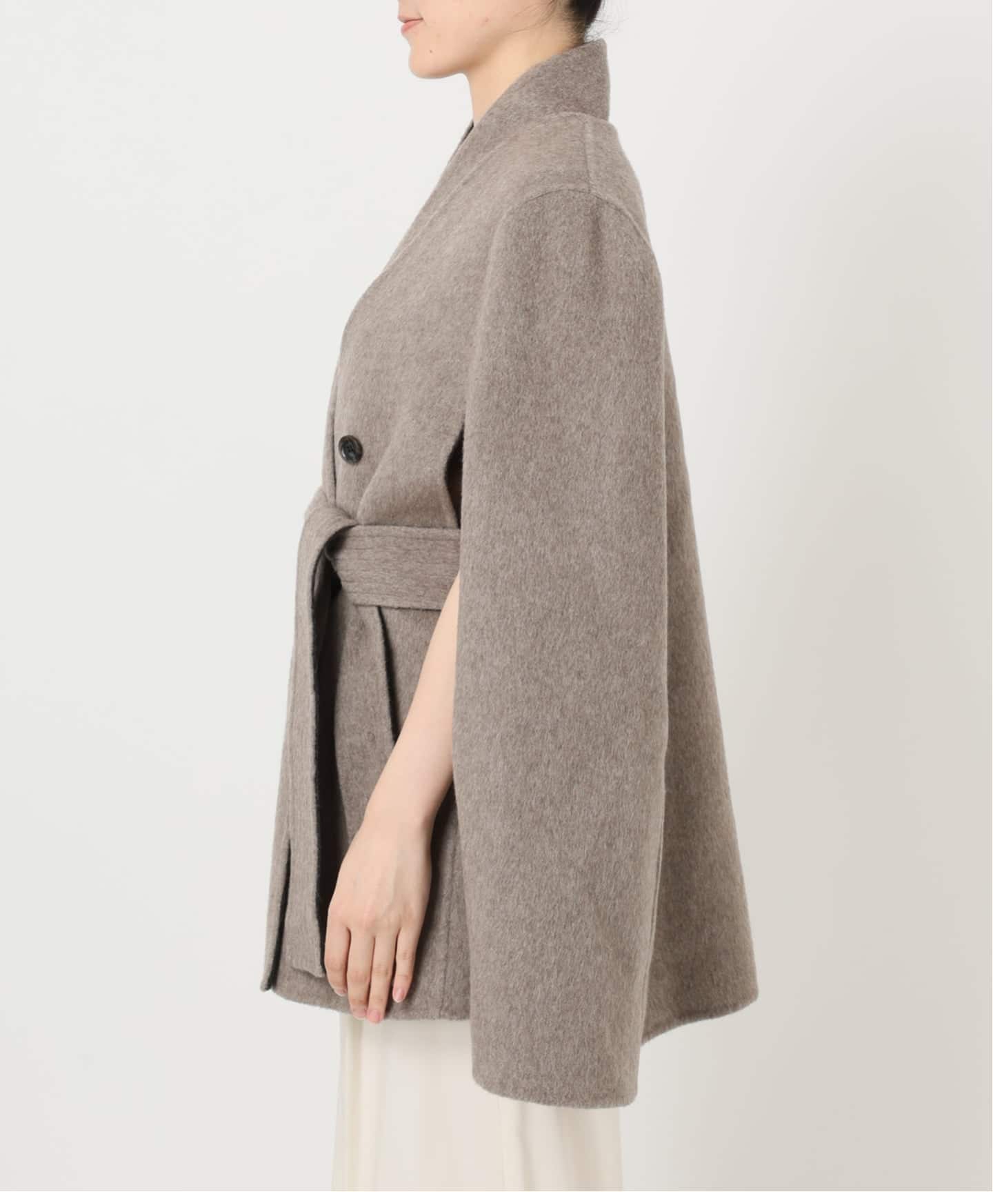 予約》【L'AUBEBLANC×NOBLE】 Dual Face Cape Coat（ノーカラーコート