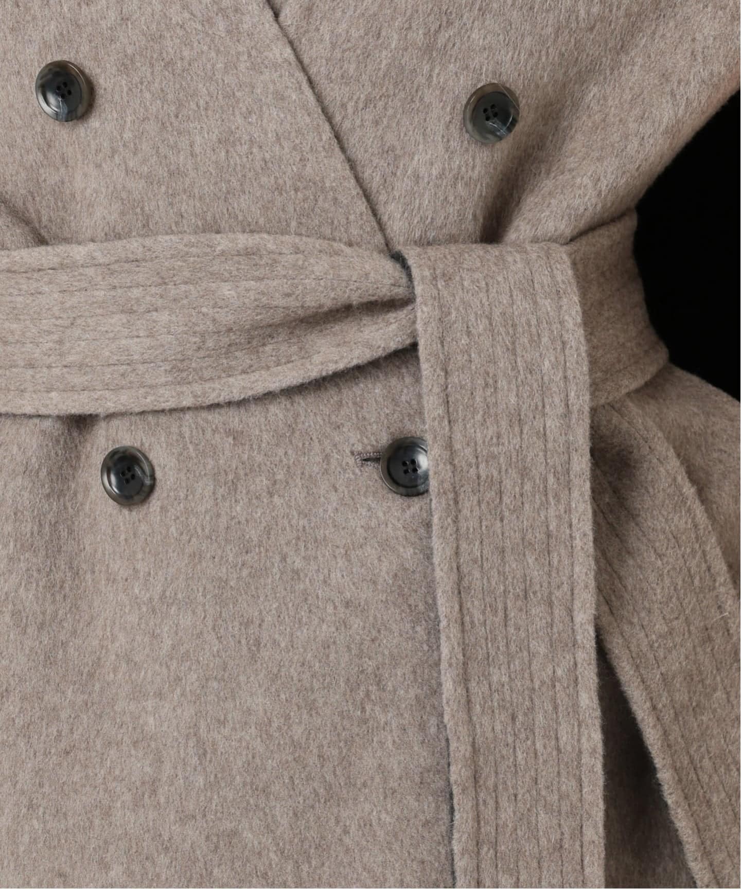 予約》【L'AUBEBLANC×NOBLE】 Dual Face Cape Coat（ノーカラーコート