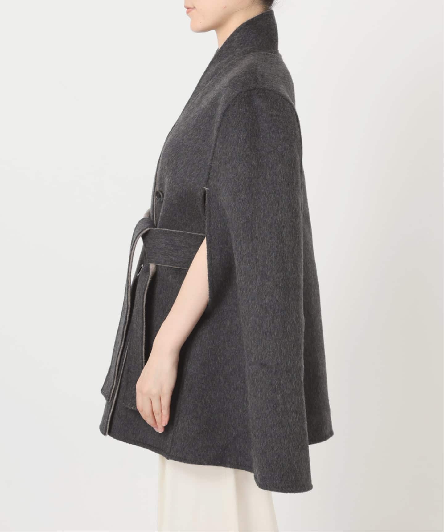 予約》【L'AUBEBLANC×NOBLE】 Dual Face Cape Coat（ノーカラーコート