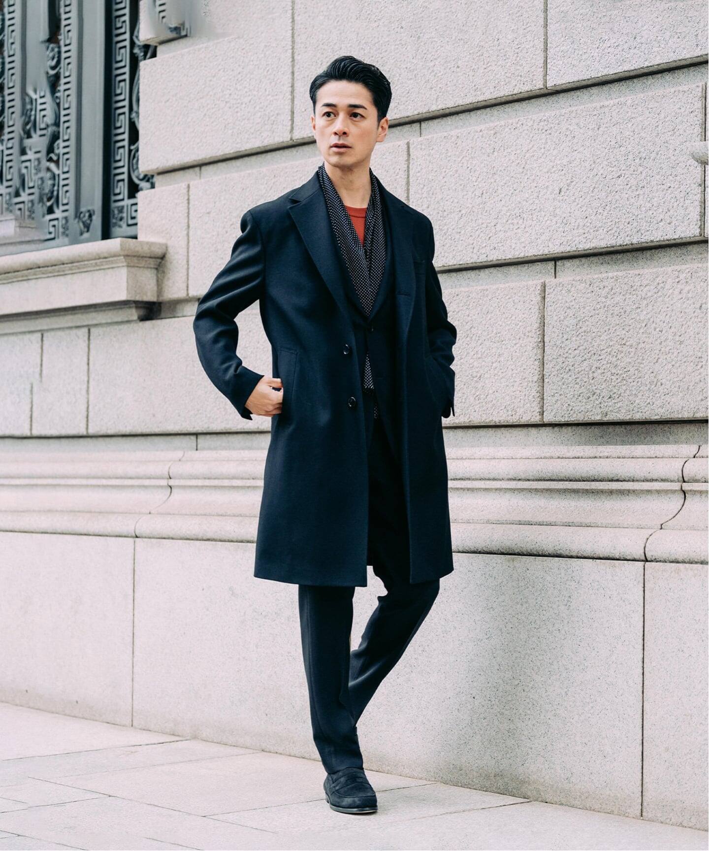 ウール ギャバジン チェスター コート（チェスターコート）｜EDIFICE