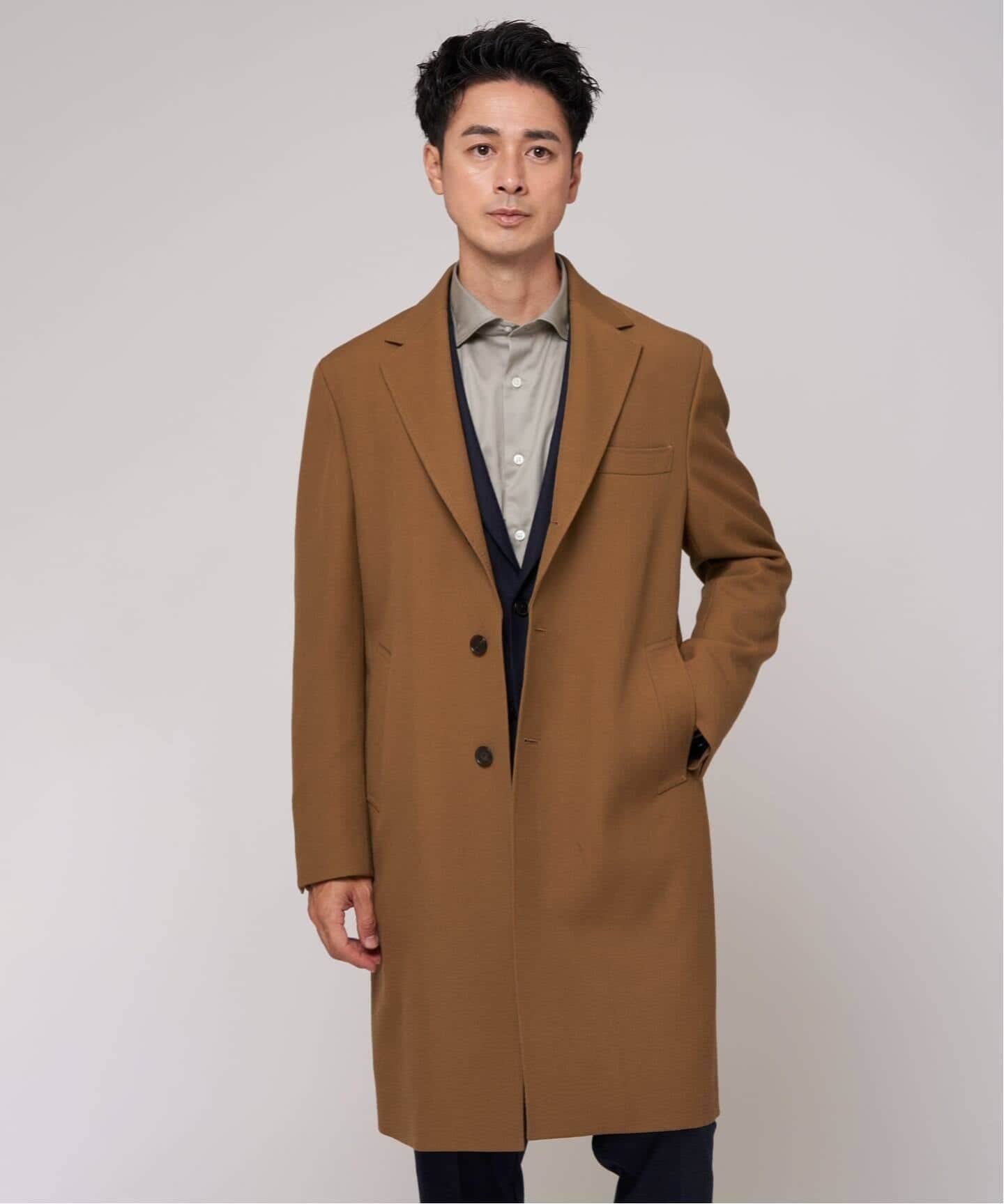 ウール ギャバジン チェスター コート（チェスターコート）｜EDIFICE