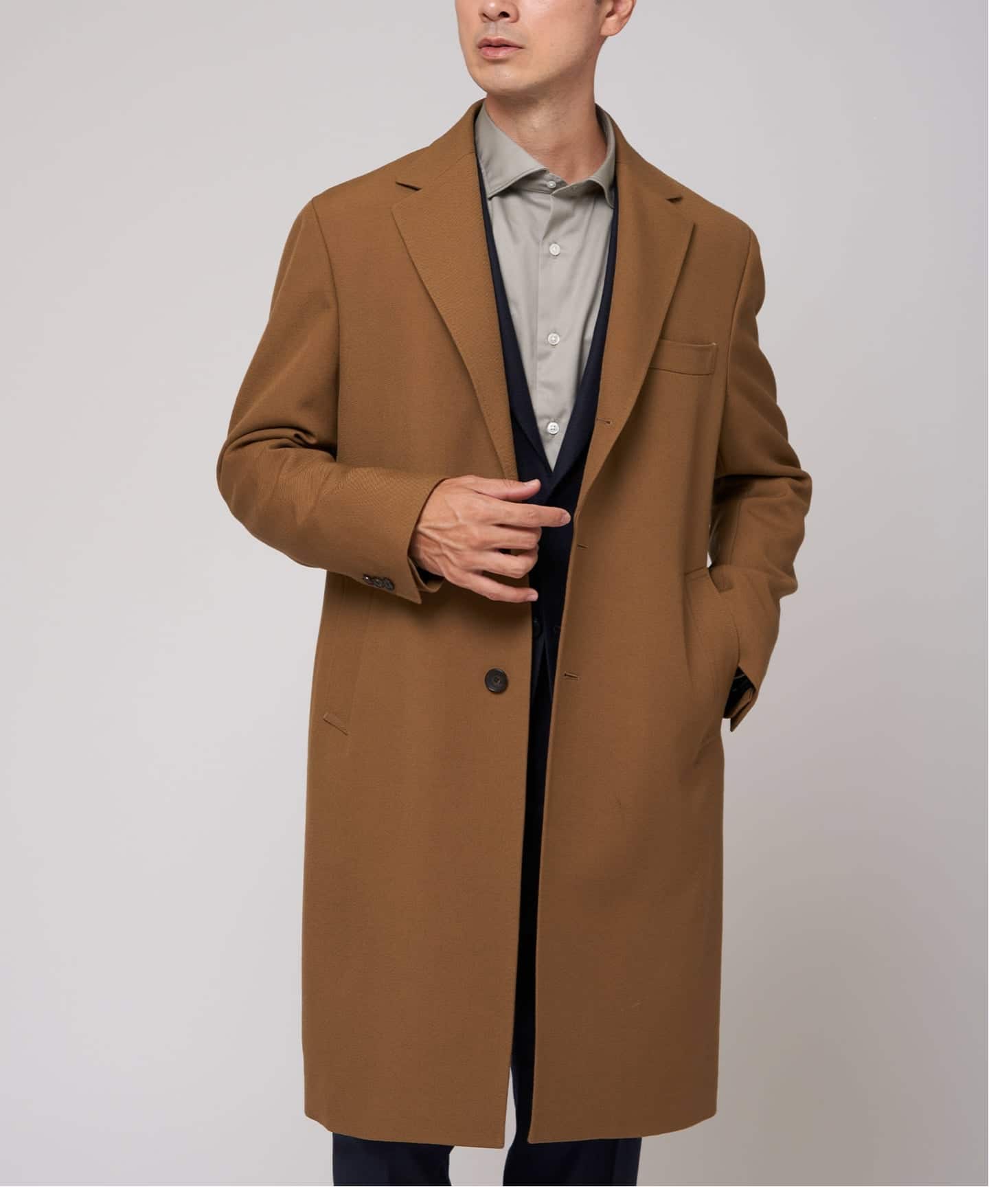 ウール ギャバジン チェスター コート（チェスターコート）｜EDIFICE