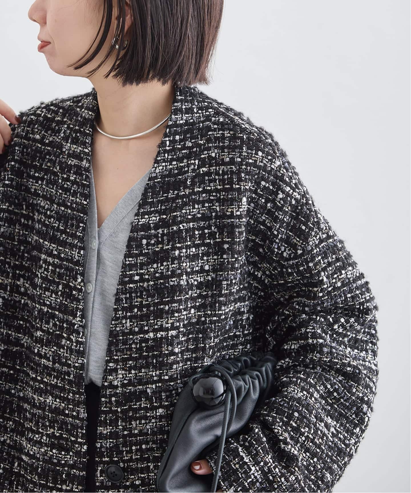 一部WEB限定カラー》SUPER140S/GIOLICA コクーンコート（ノーカラー