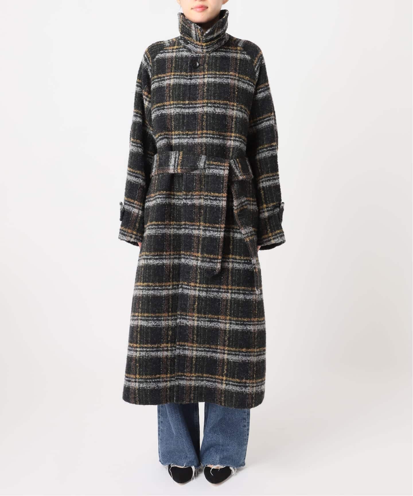 JOURNAL STANDARD L'ESSAGE チェックコート 予約》SUPER100モッサ/GIOLICAチェック バルカラーコート（ステン